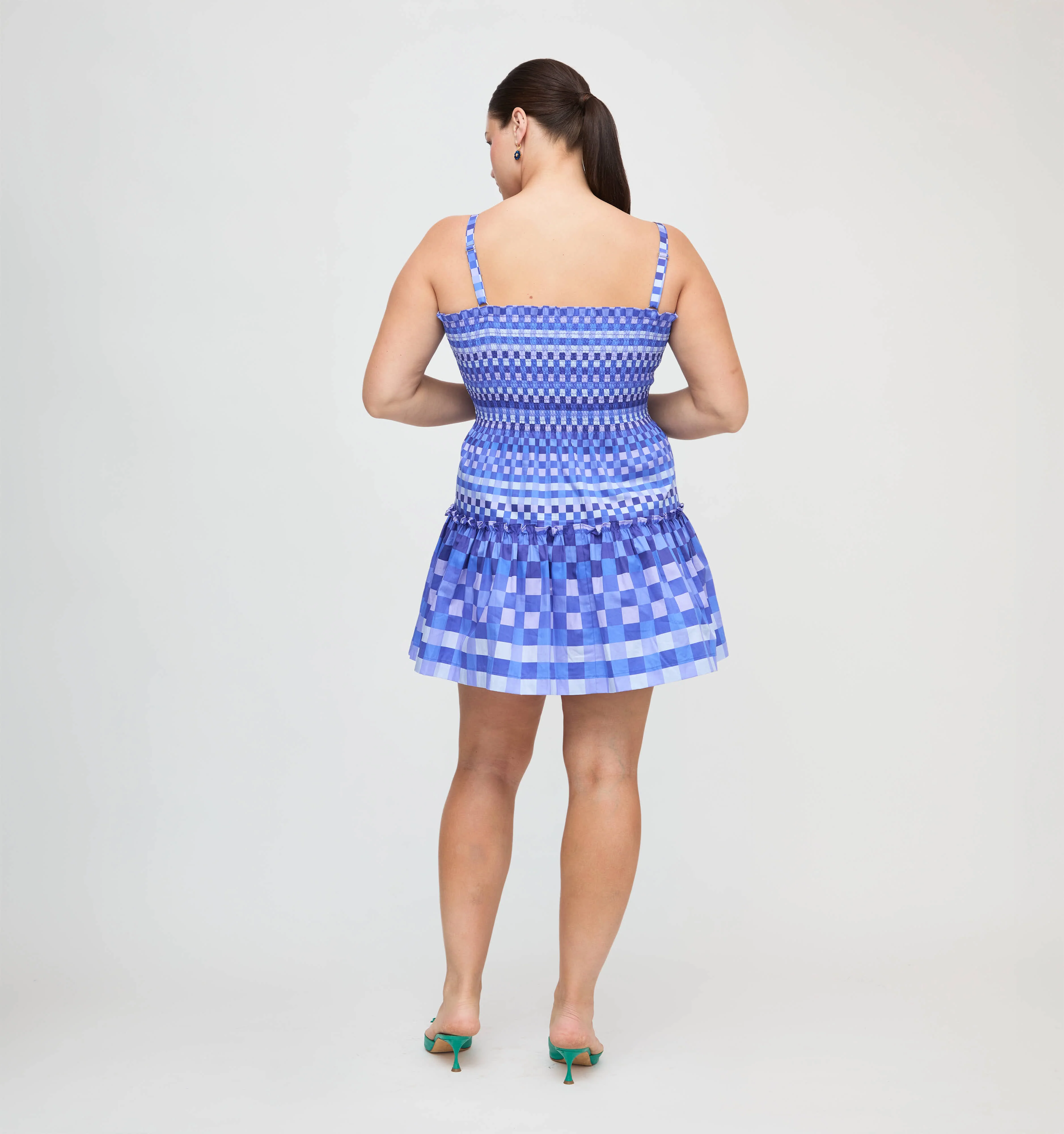 The Seraphina Mini Nap Dress - Blue Indigo Tilework