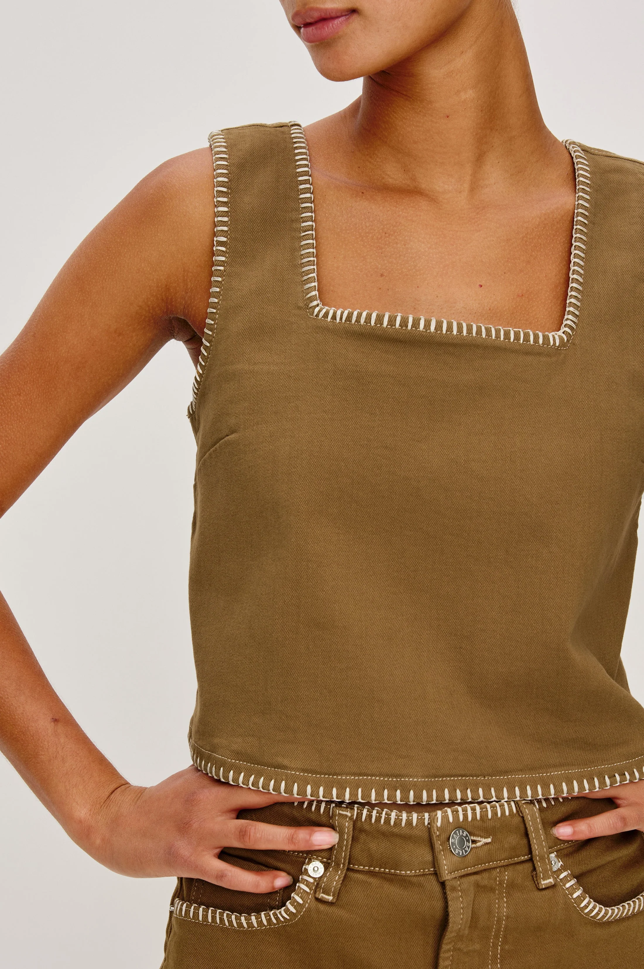 Carbon Top - Safari Embroidered
