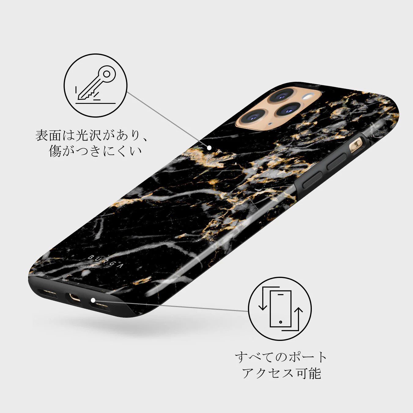 Make A Wish - Gold Marble iPhone 11 Pro Max ケース
