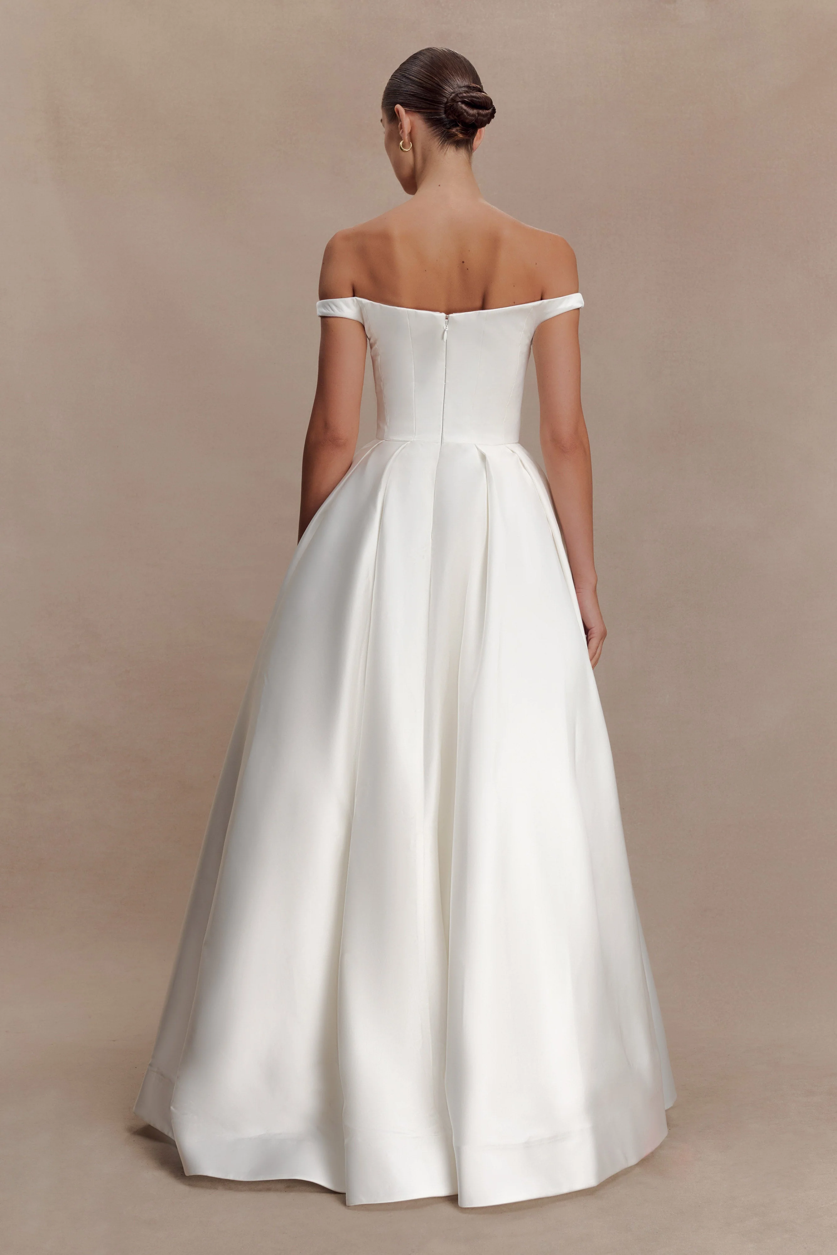 Willow-Off-Shoulder-Satin-Maxi-Gown-White