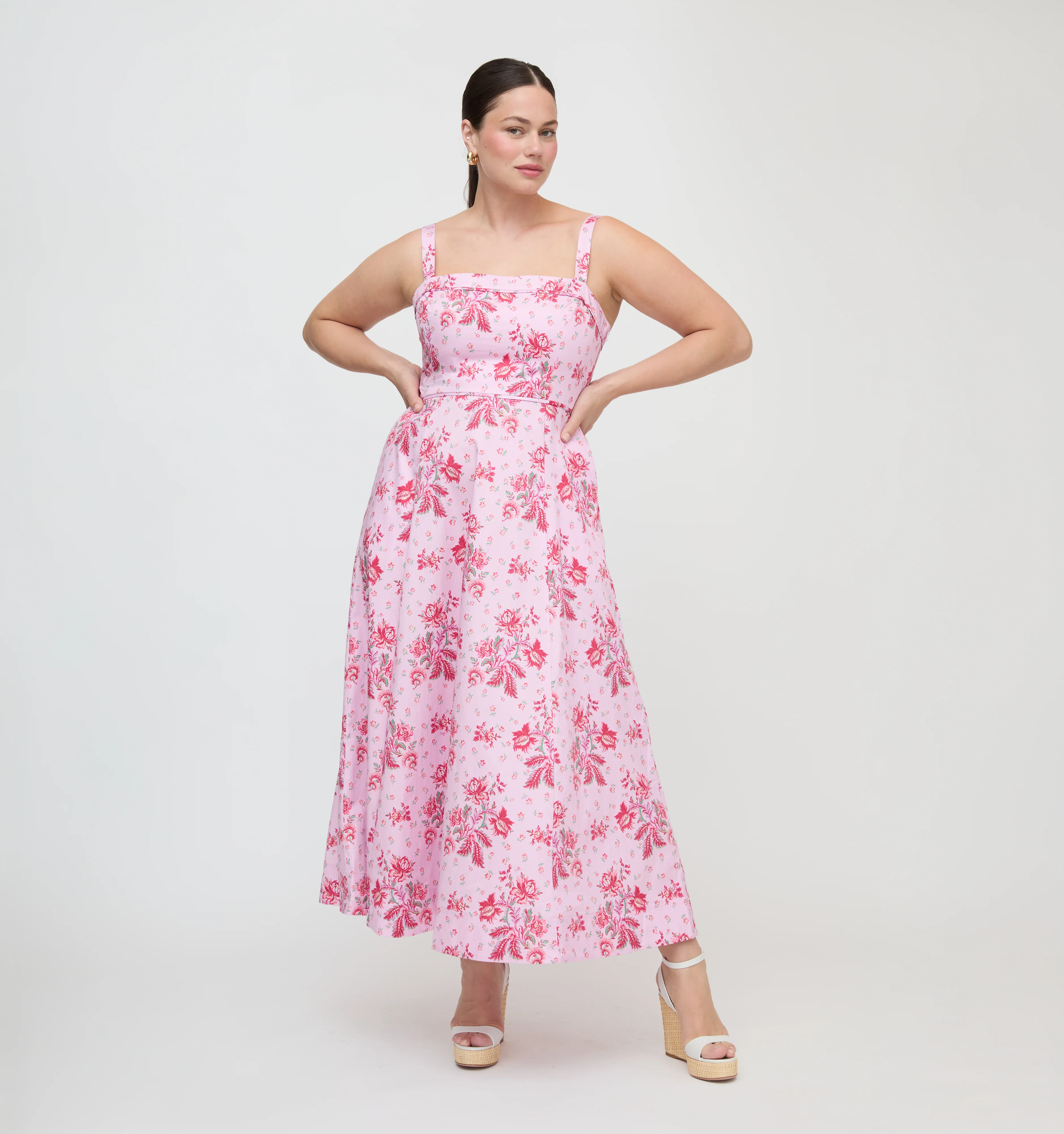 The Ezra Dress - Pink Delft Bouquet