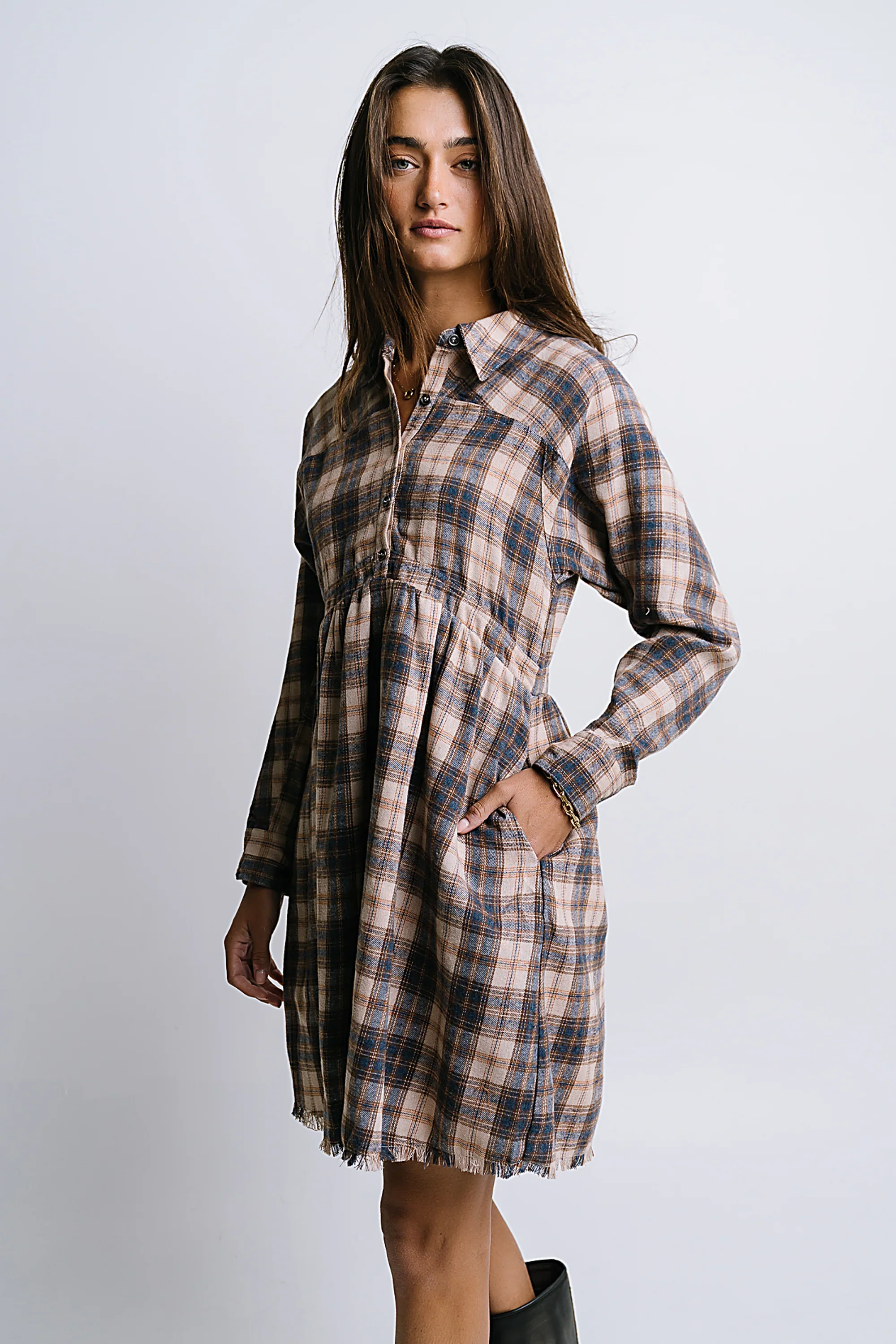 Karrie Plaid Mini Dress