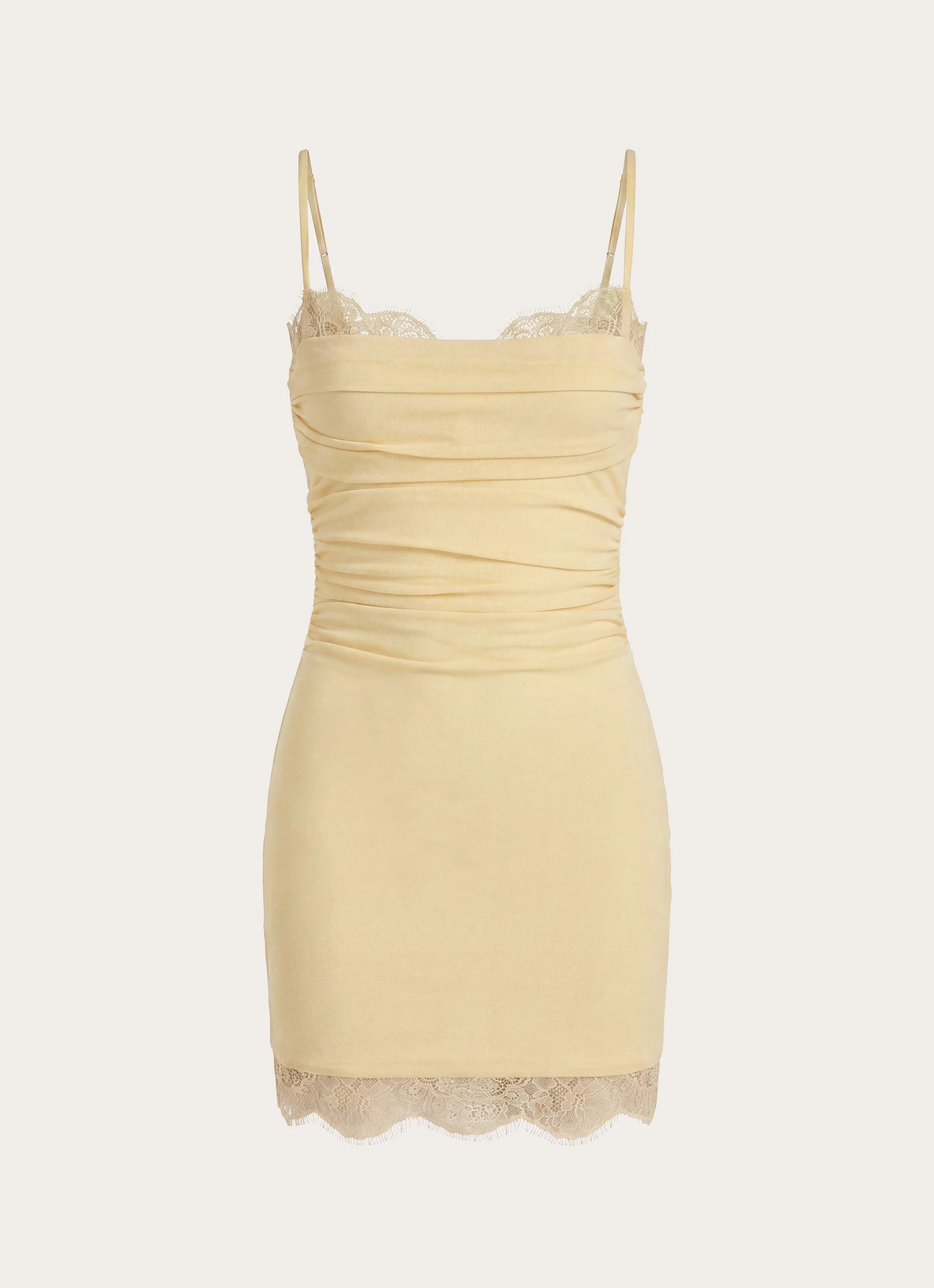 Almost Ready Mini Dress - Baby Yellow - luluinthesky