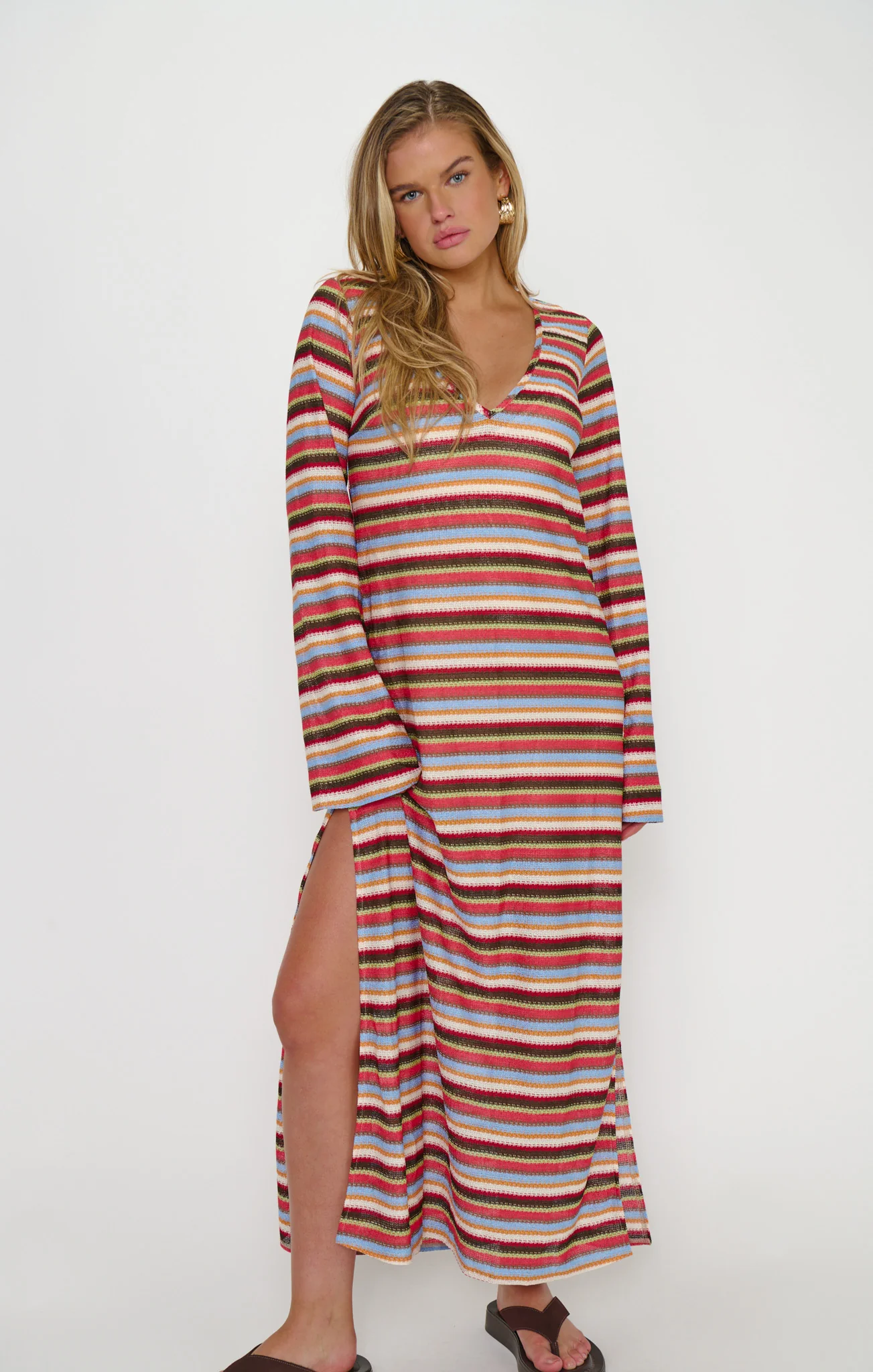 Staycation Coverup ~ Sunkissed Stripe Knit