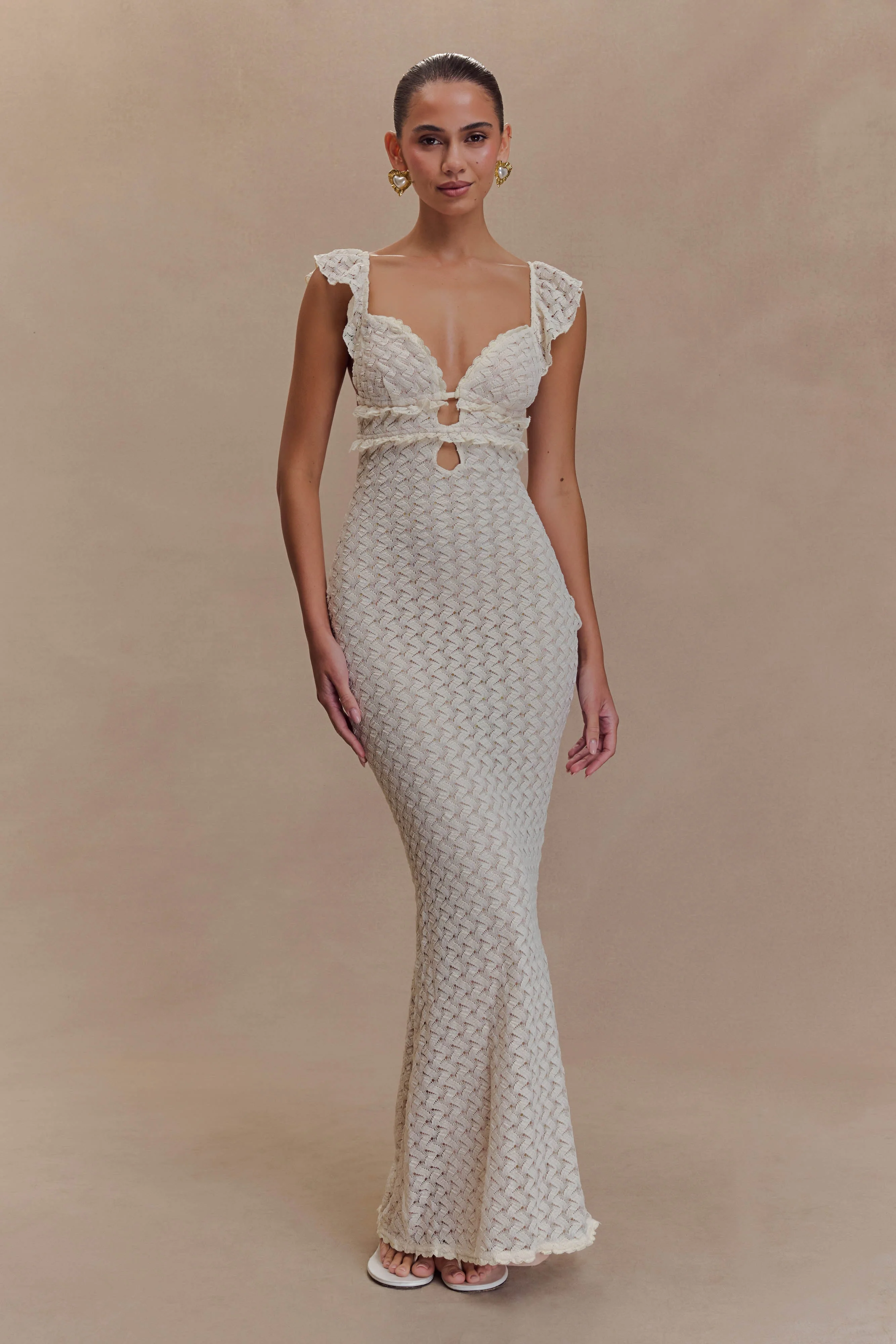 Ezra Lace Maxi Dress - Ivory