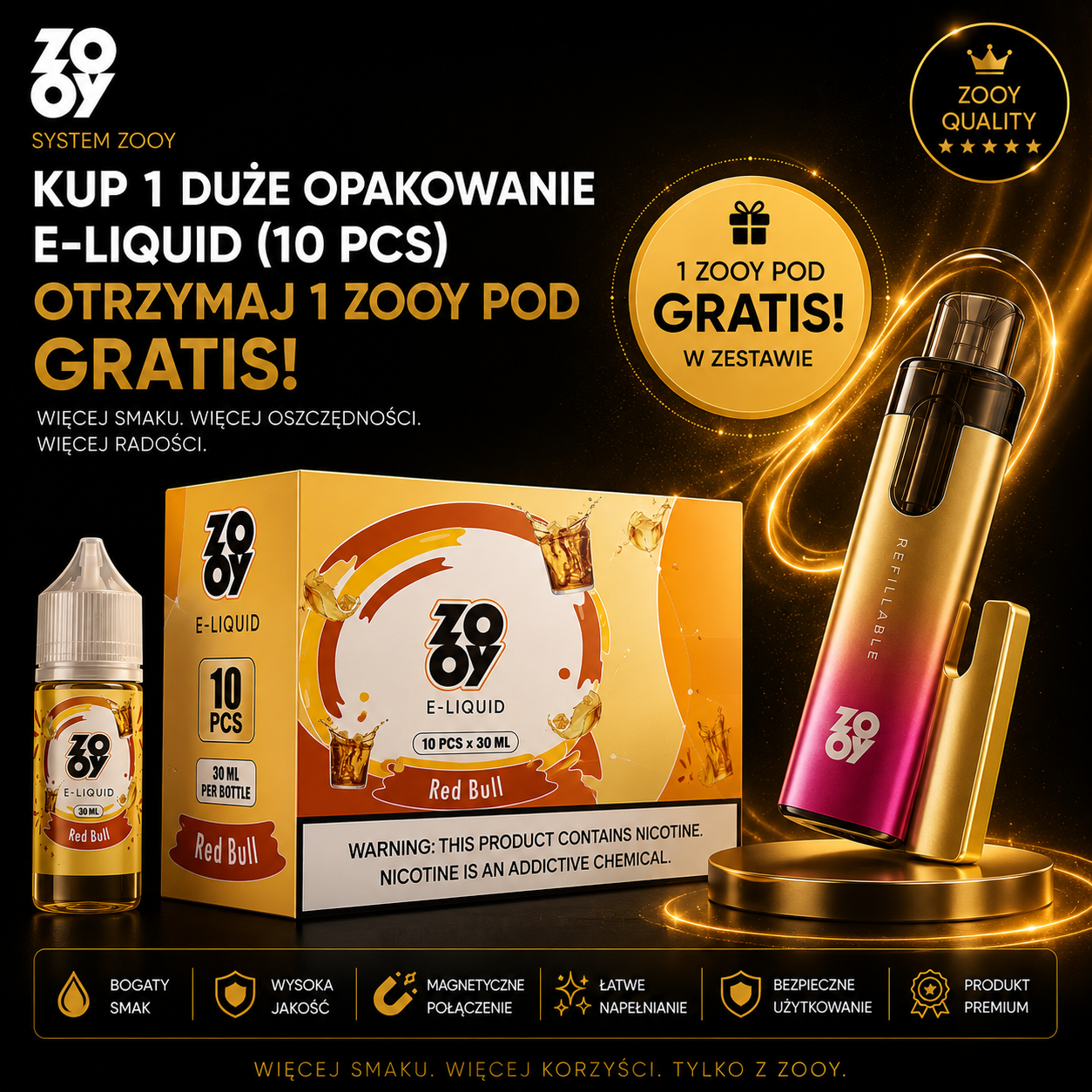 ZOOY 30ML E-Liquid/1 BOX(10 PCS)