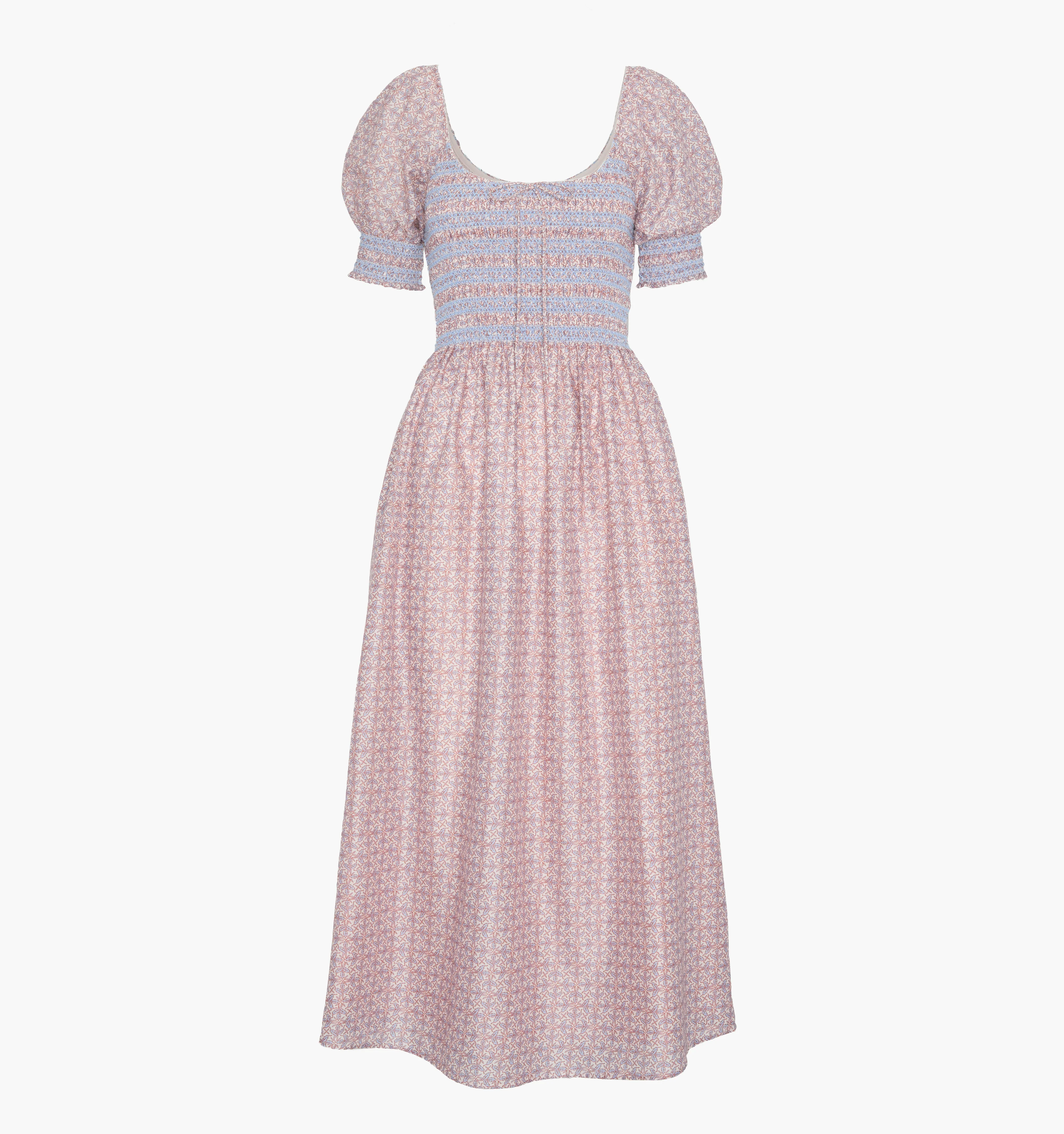 The Madeline Nap Dress - Pink Wentworth Leaf