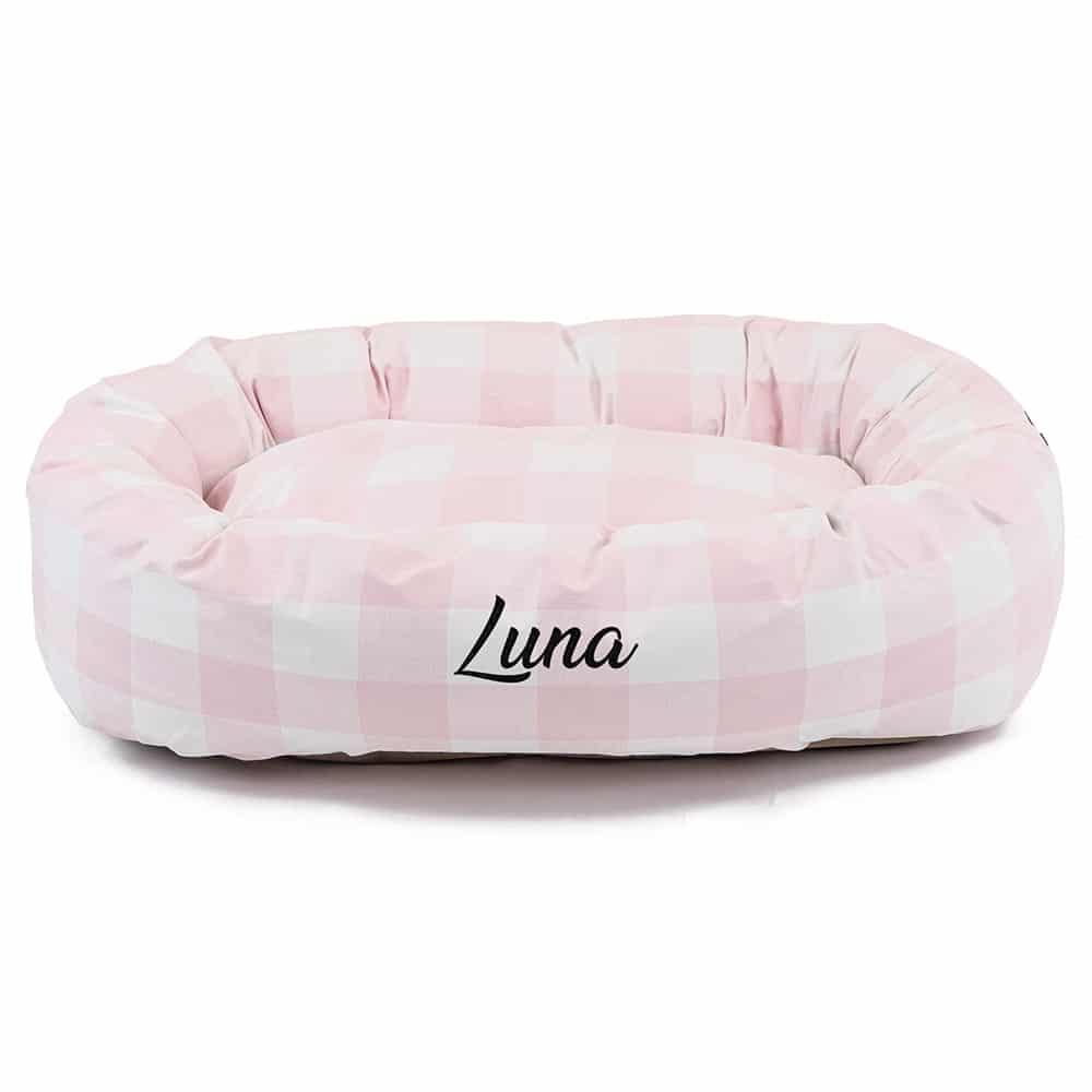 Anderson Check Bagel Bed - Personalized