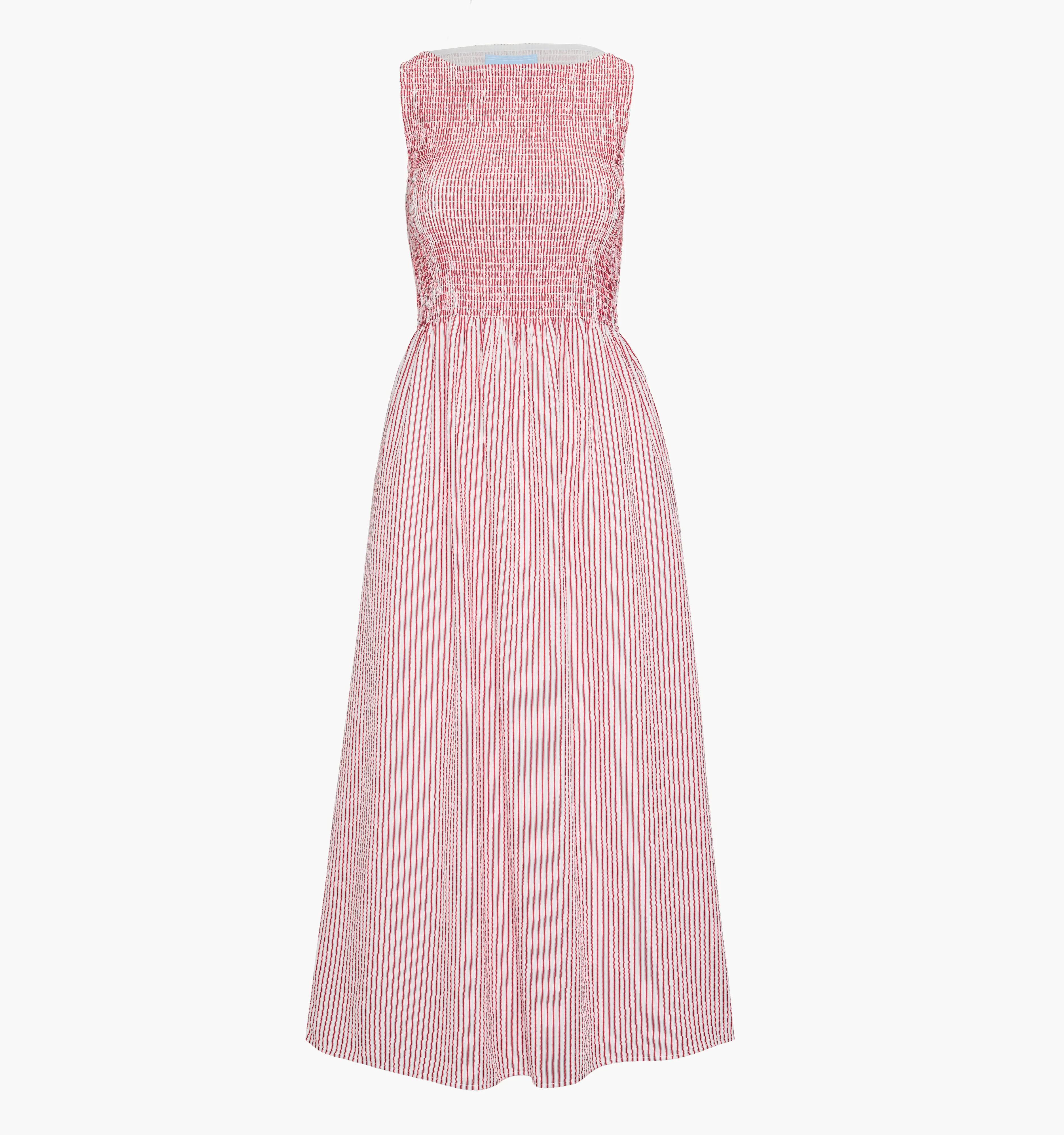 The Cosima Nap Dress - Red Ticking Stripe