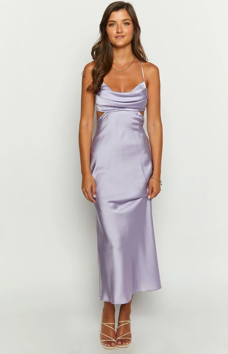 Taleah Lilac Cut Out Maxi Dress