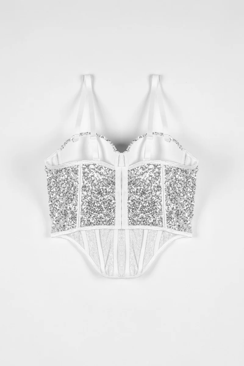Sequin Bustier Sleeveless Top