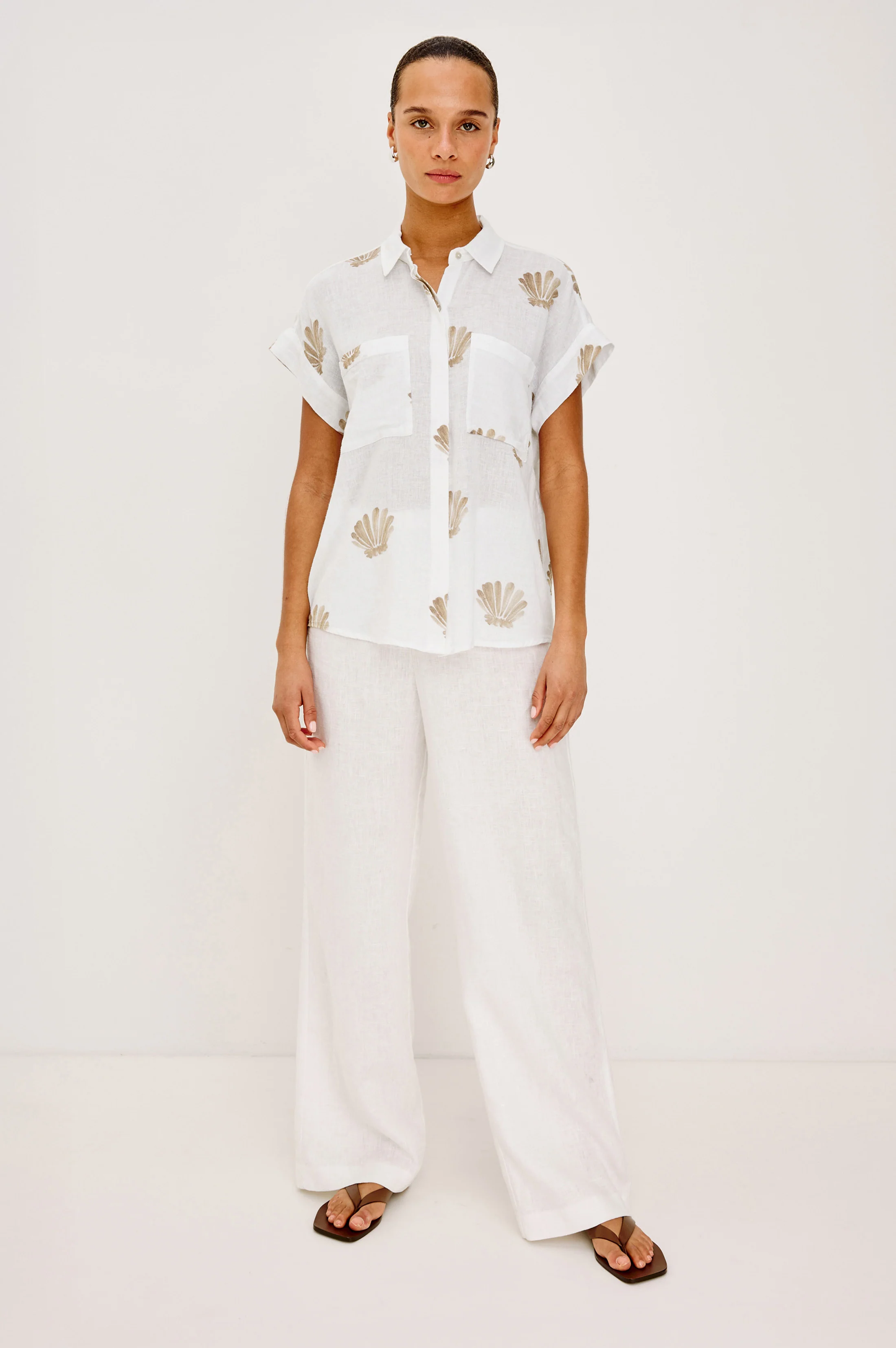 Cito Shirt - Taupe Seashells