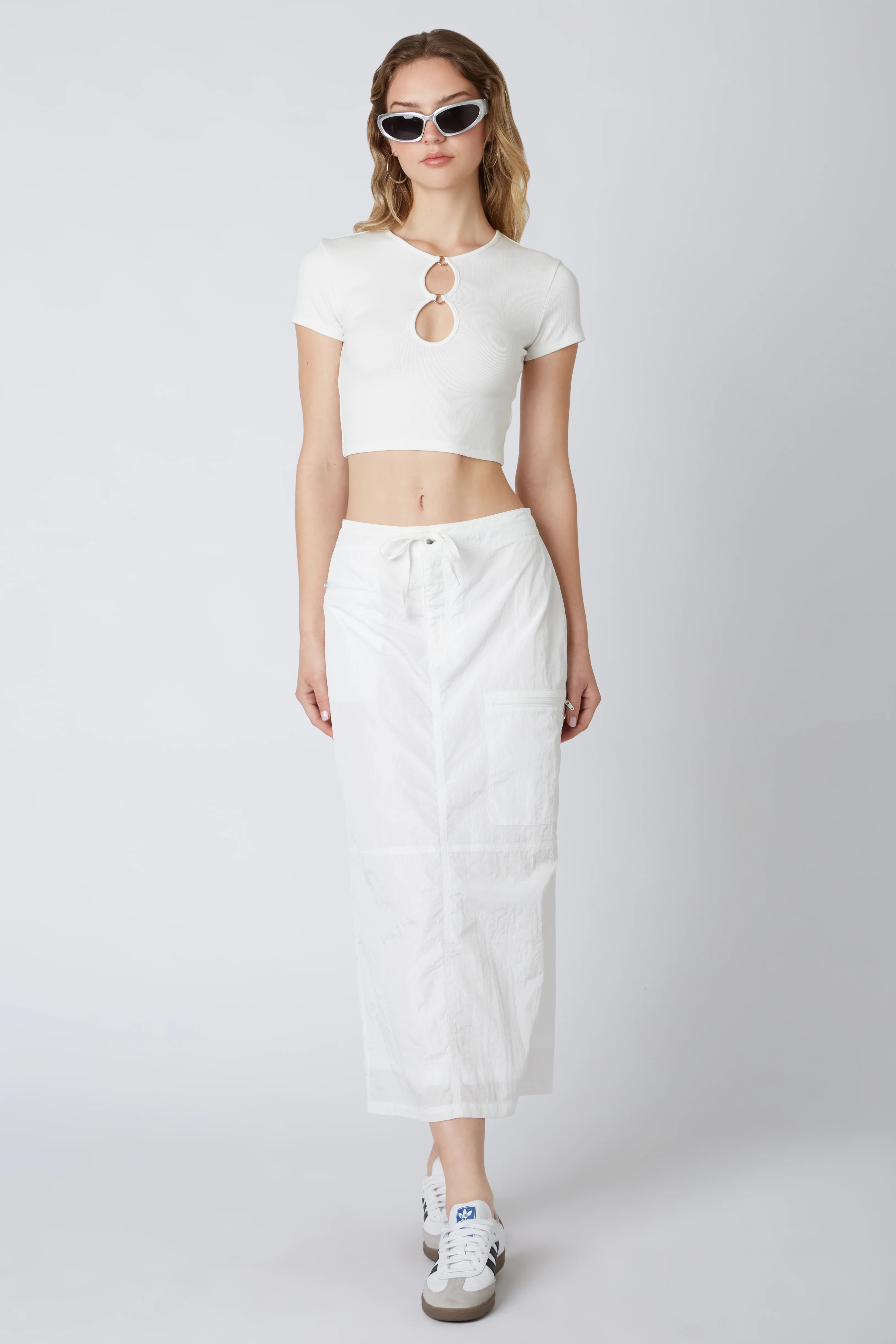 Keyhole Cut Out Baby Tee