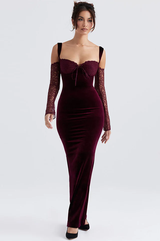 Kaia Evening Velvet Maxi Dress