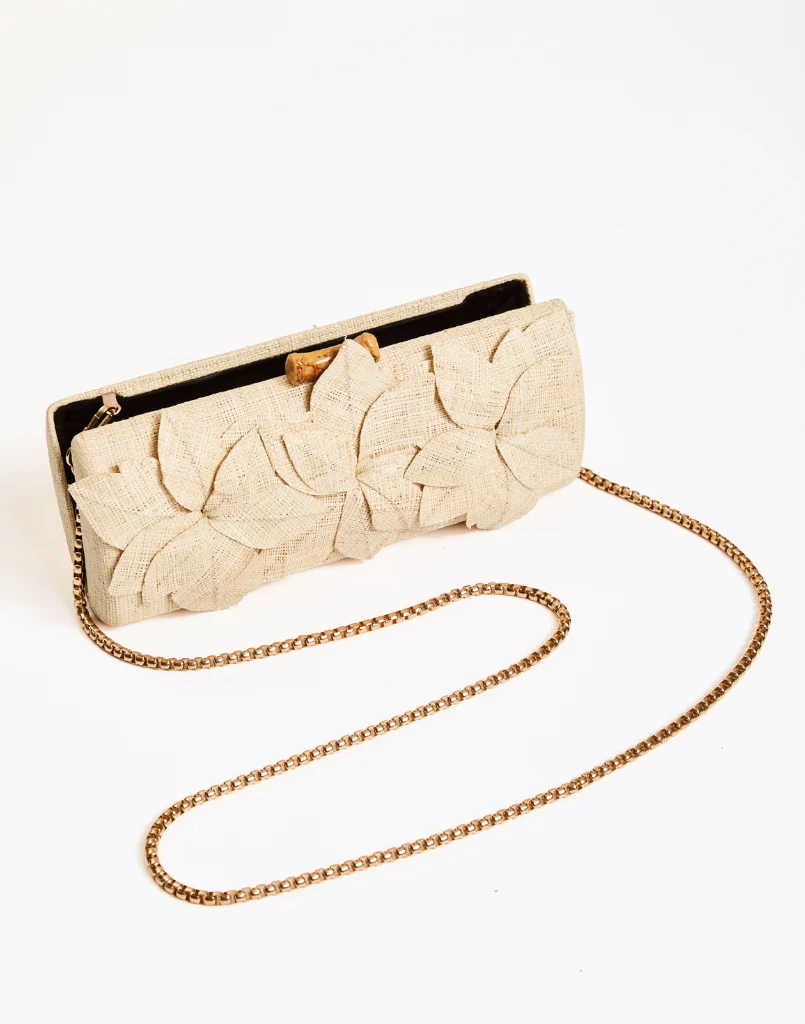 Peridot Raffia Clutch