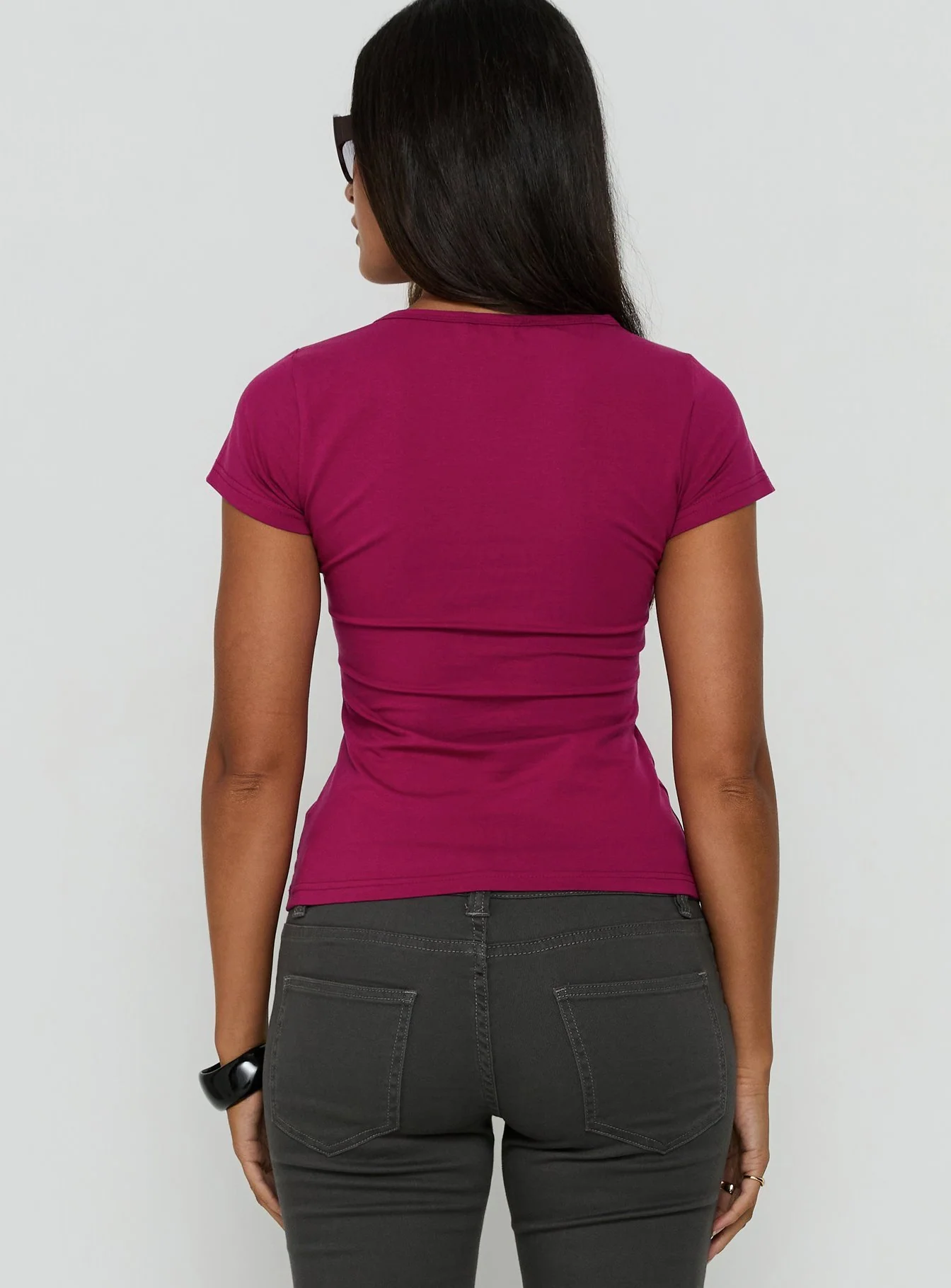 You Again Graphic Top Plum