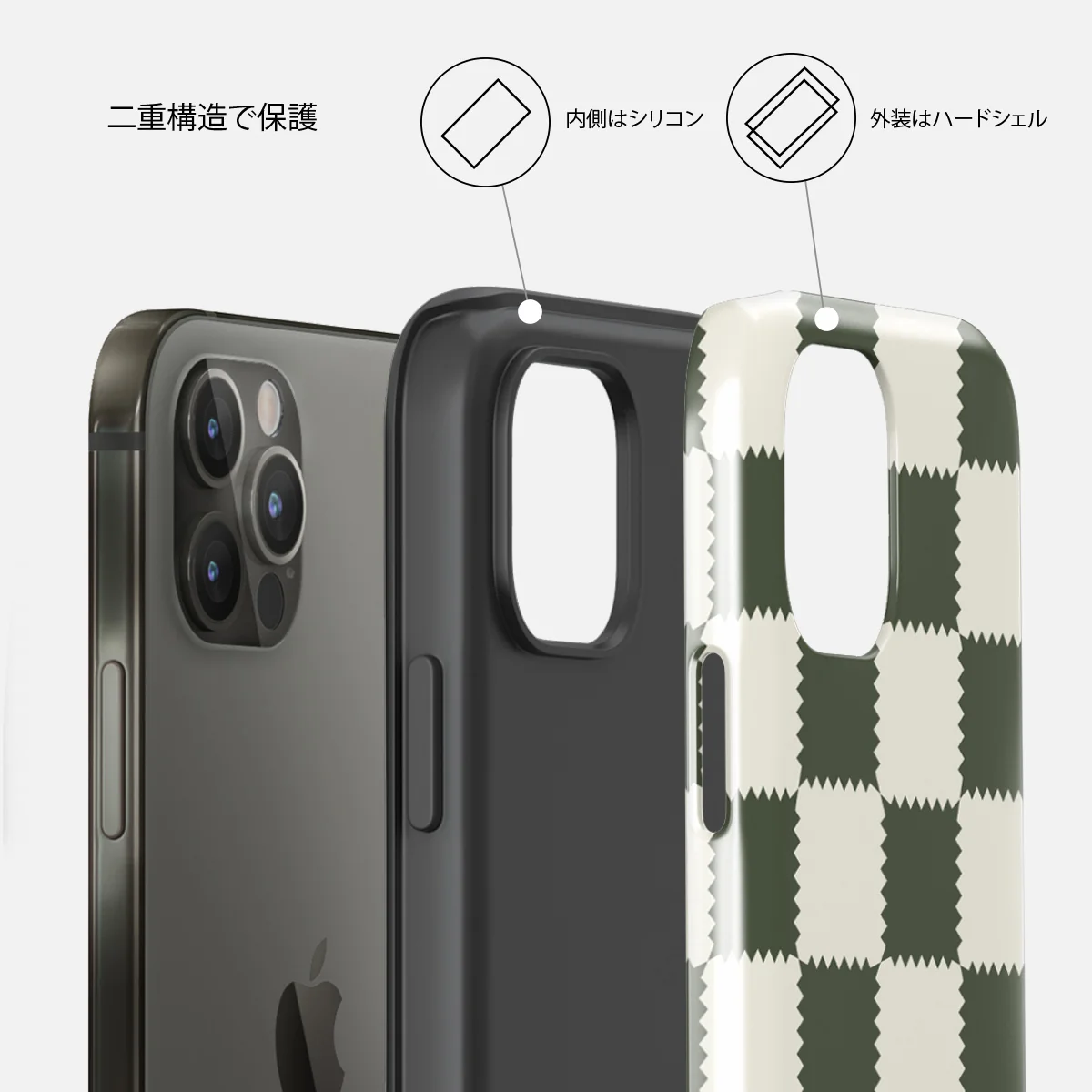 Retro Grid - iPhone 12 Pro ケース