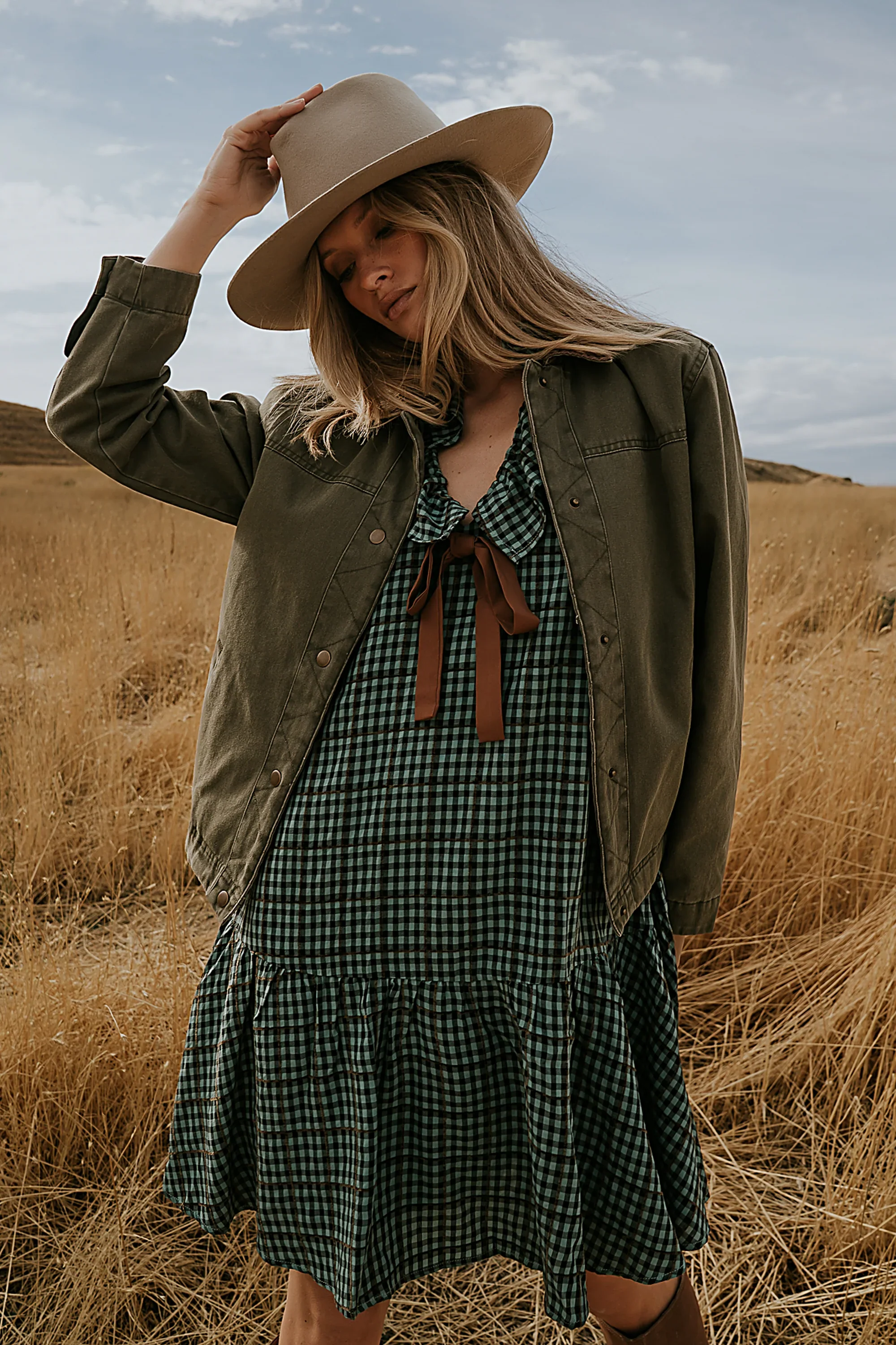 Franklin Gingham Midi Dress