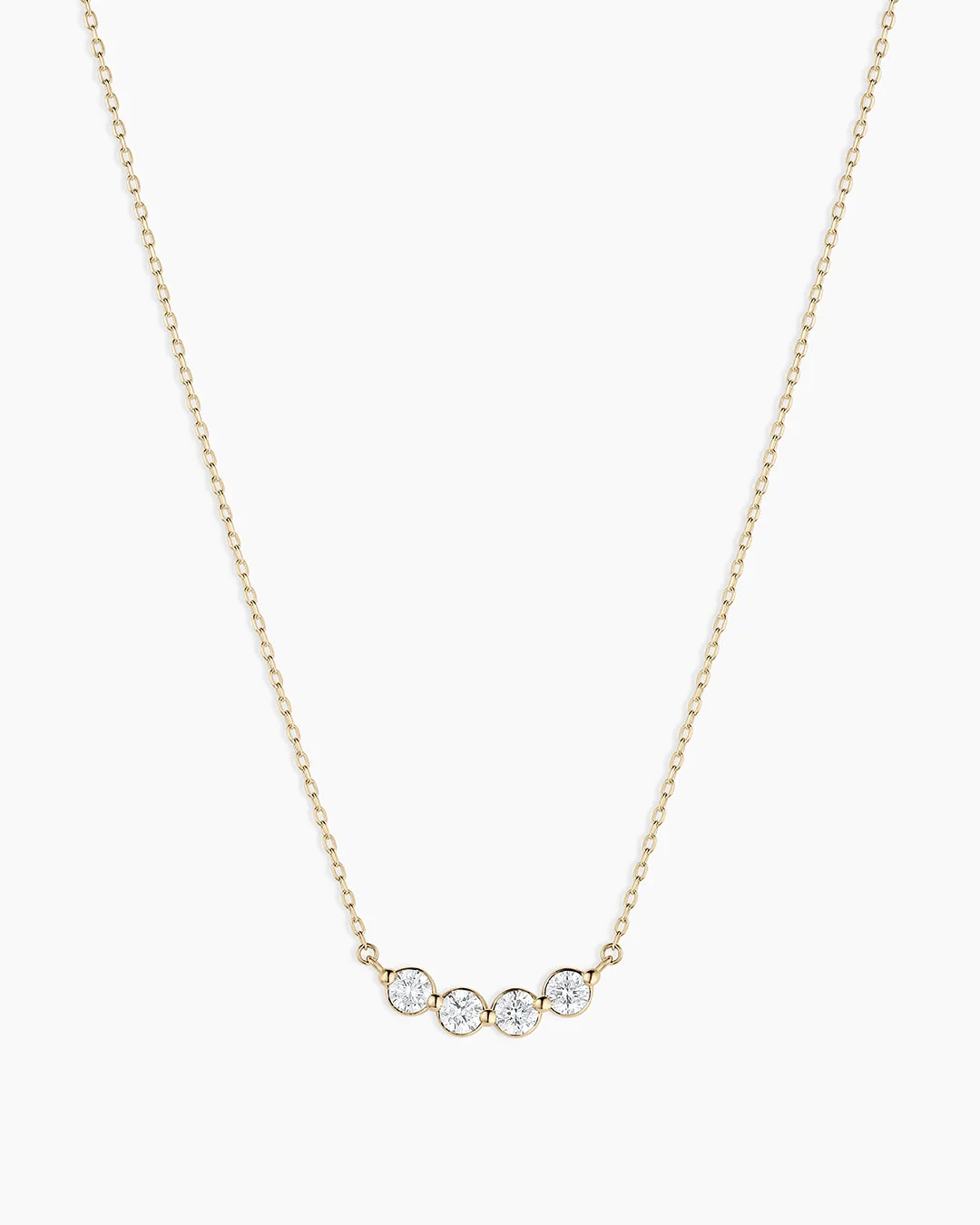 14K Lab Grown Diamond Halo Cluster Necklace