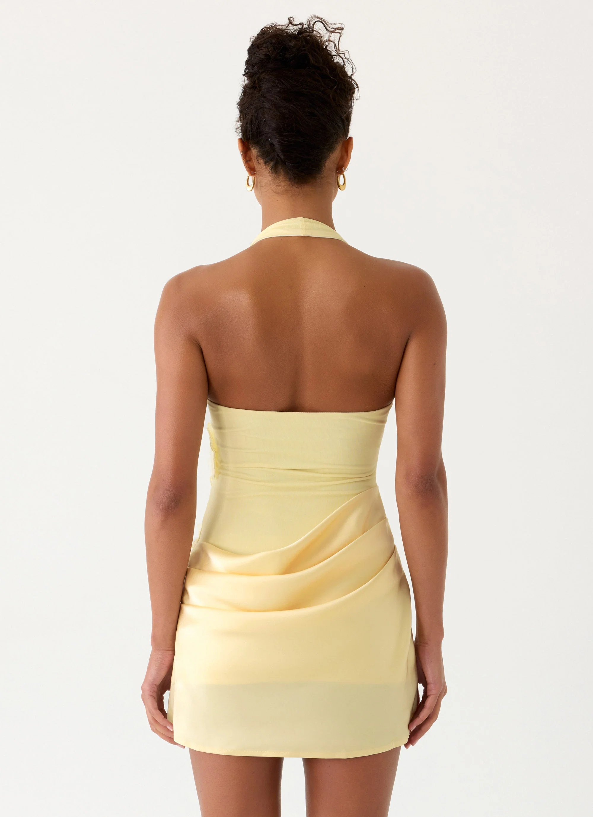 Kimana Halter Mini Dress - Yellow