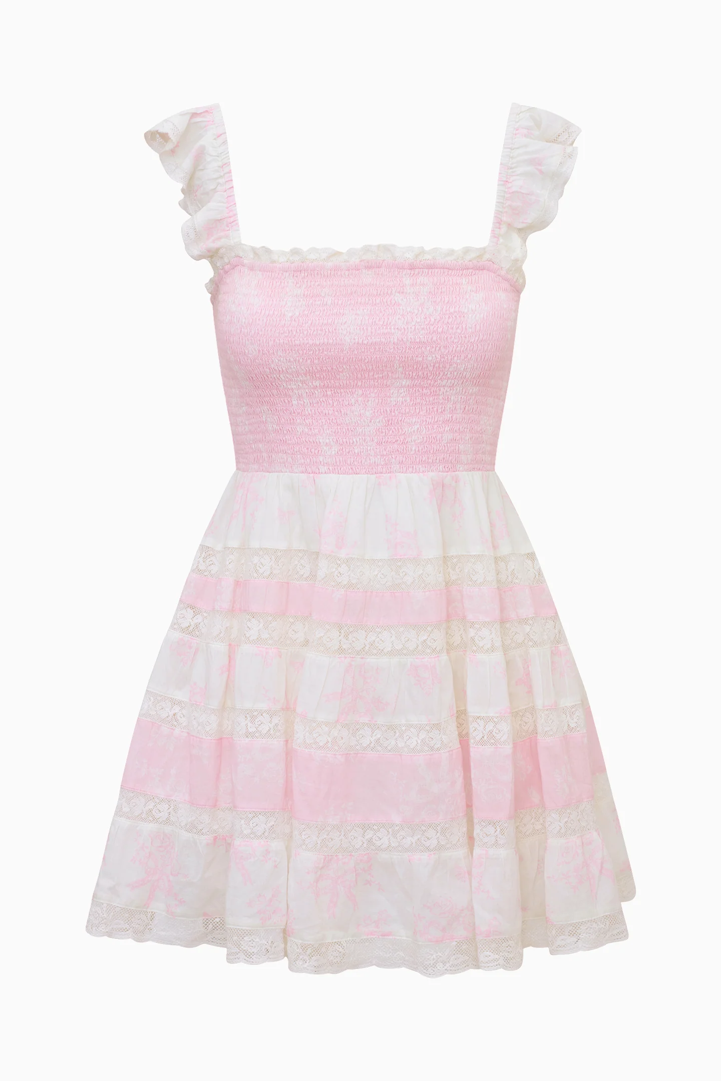Colbera Mixed Print Cotton Mini Dress