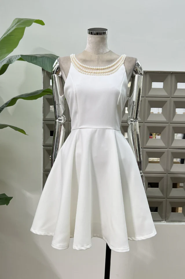 Esther Pearl Embelished Open Back Mini Dress