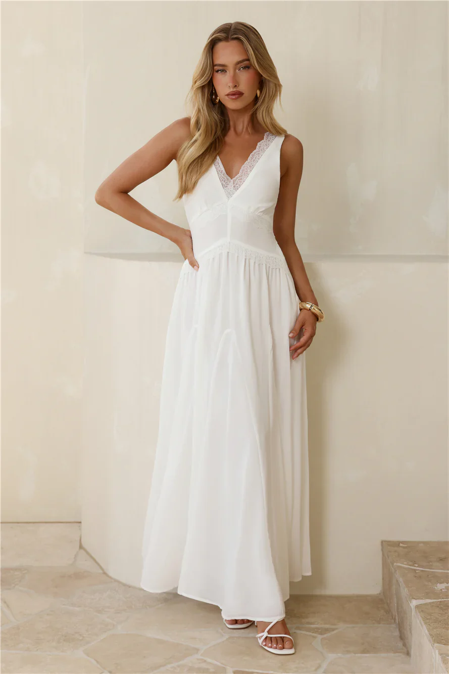 Salted Glow Maxi Dress White
