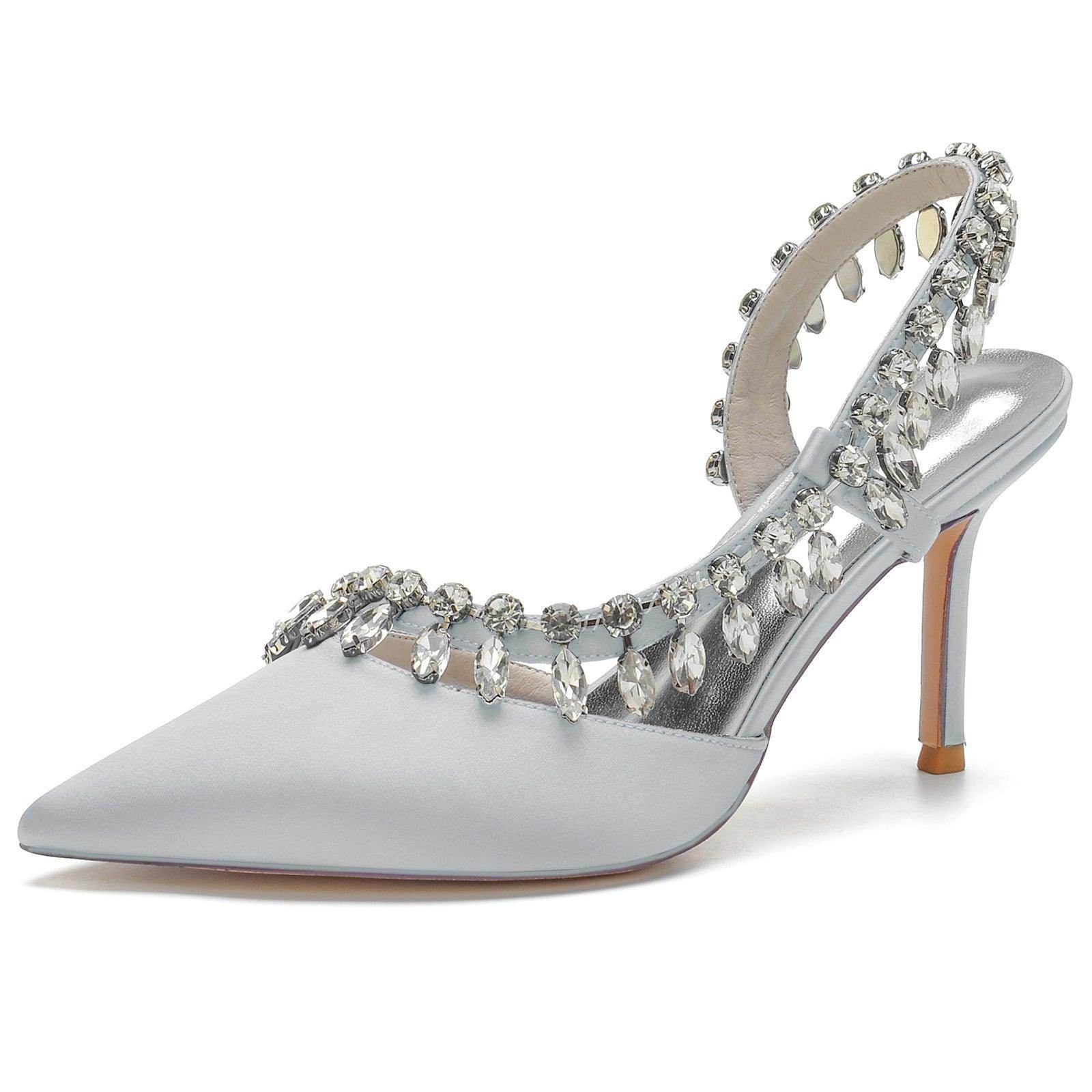 Stiletto Heel 8.5cm Silk-Like Shoes CK0163