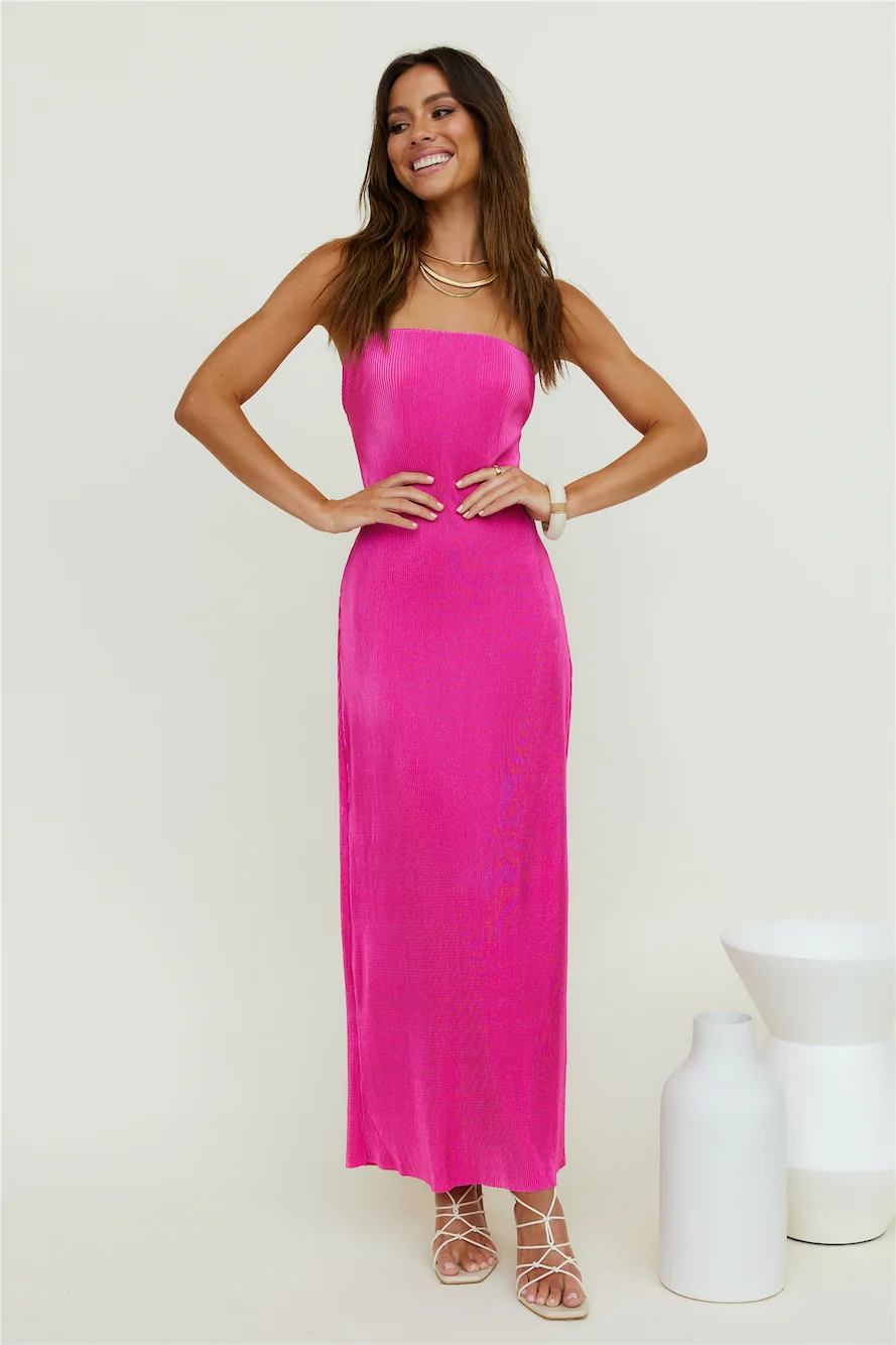 Thinking Of Dusk Maxi Dress Pink