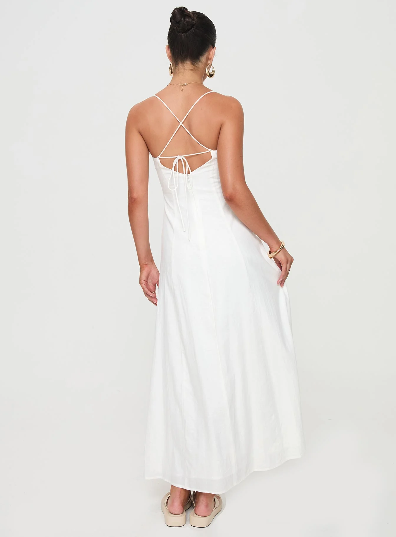 Brightwell Maxi Dress White - luluinthesky