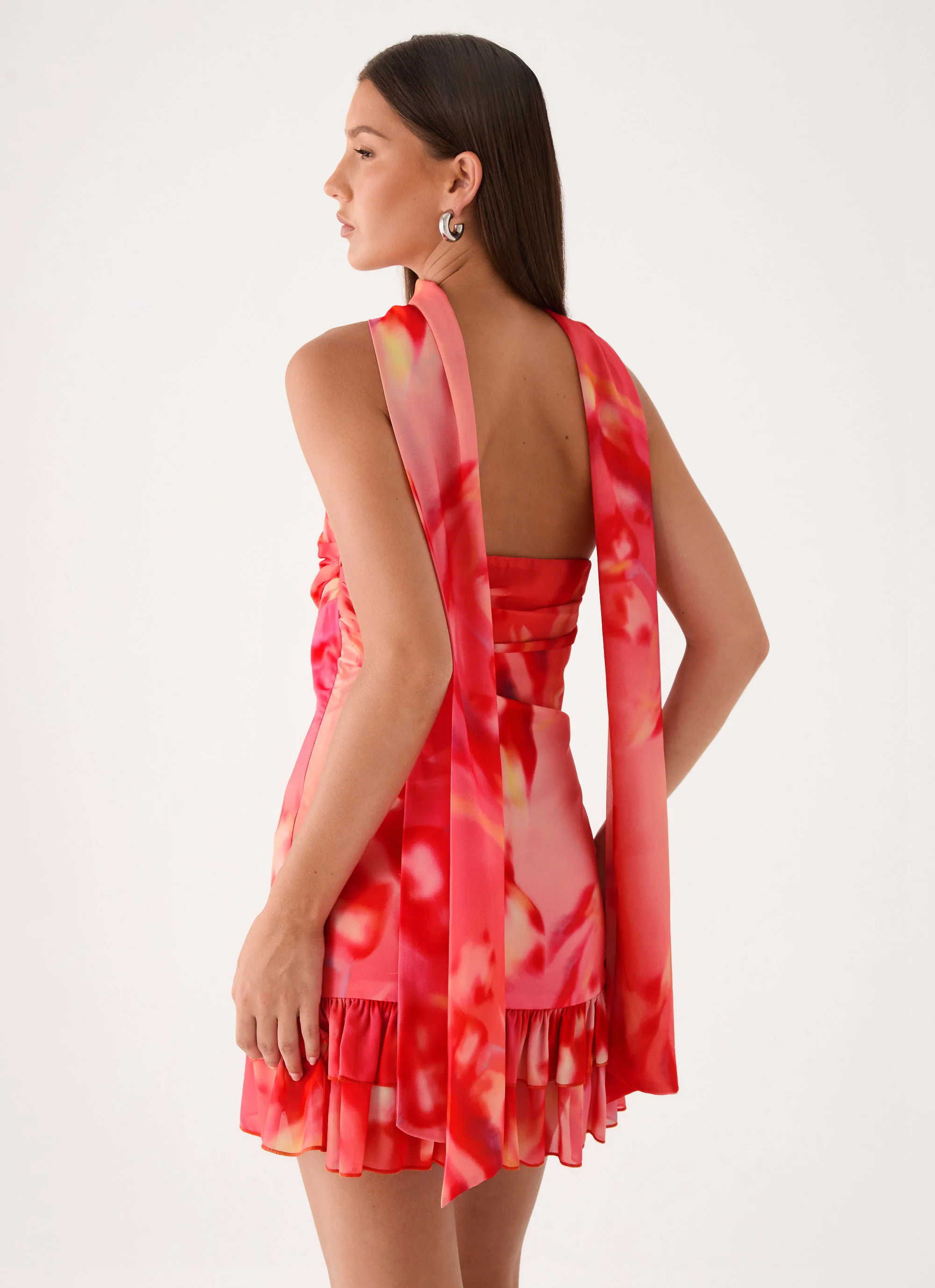 Manon Scarf Mini Dress - Sun Blushed Bloom