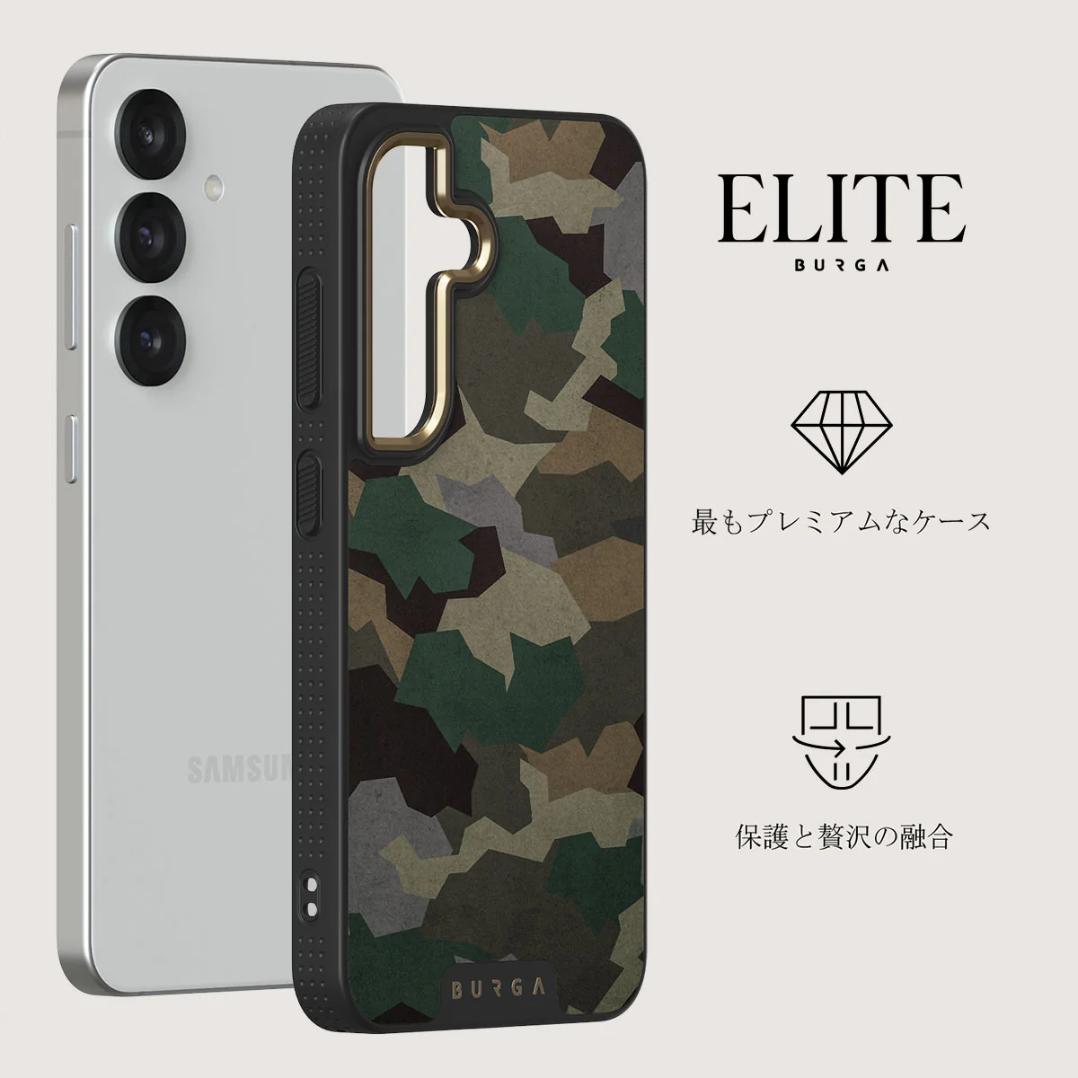 Tropical Green Camo - Samsung Galaxy S25 ケース