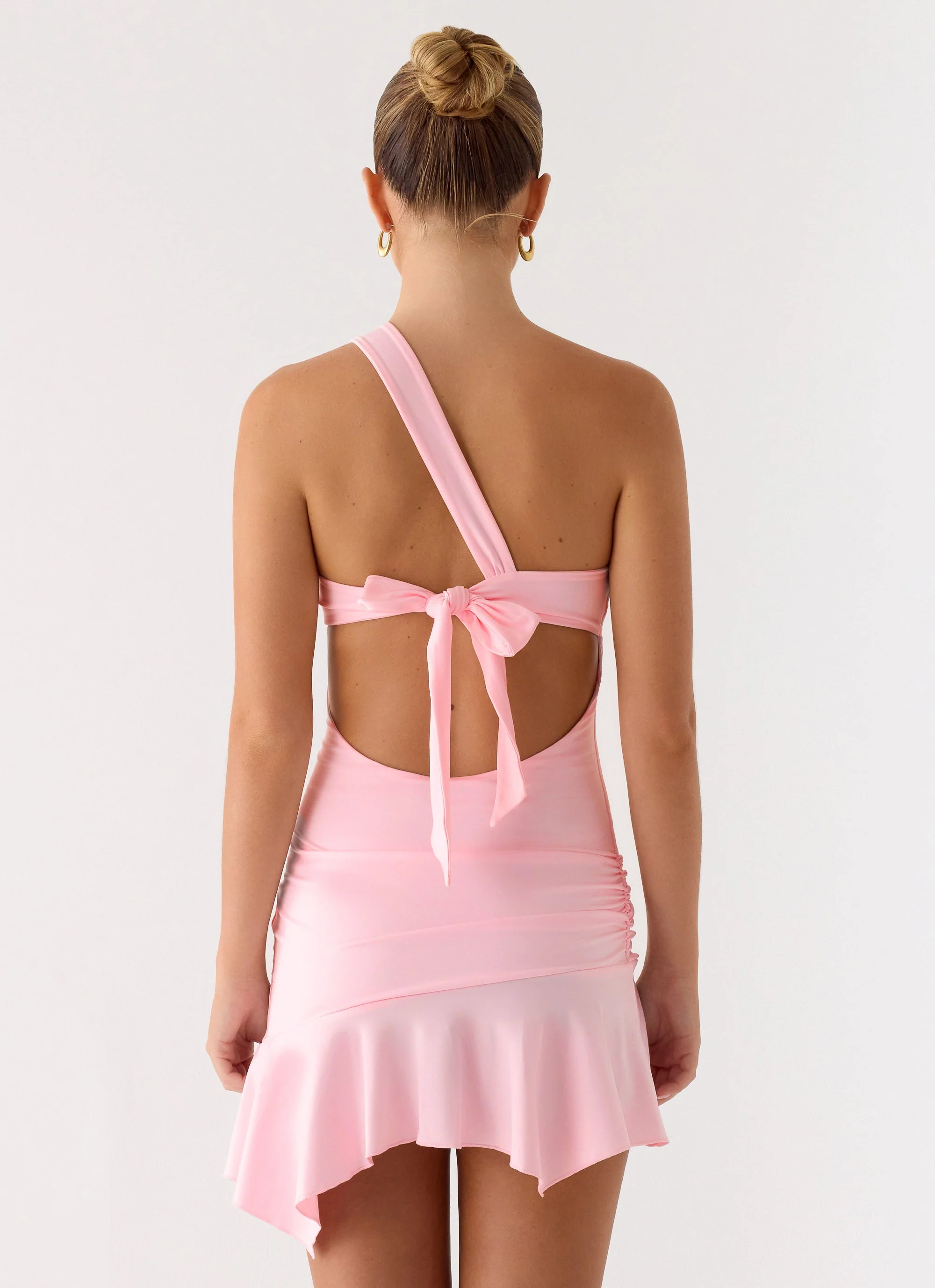 Not Your Fan Cut Out Mini Dress - Pink - luluinthesky