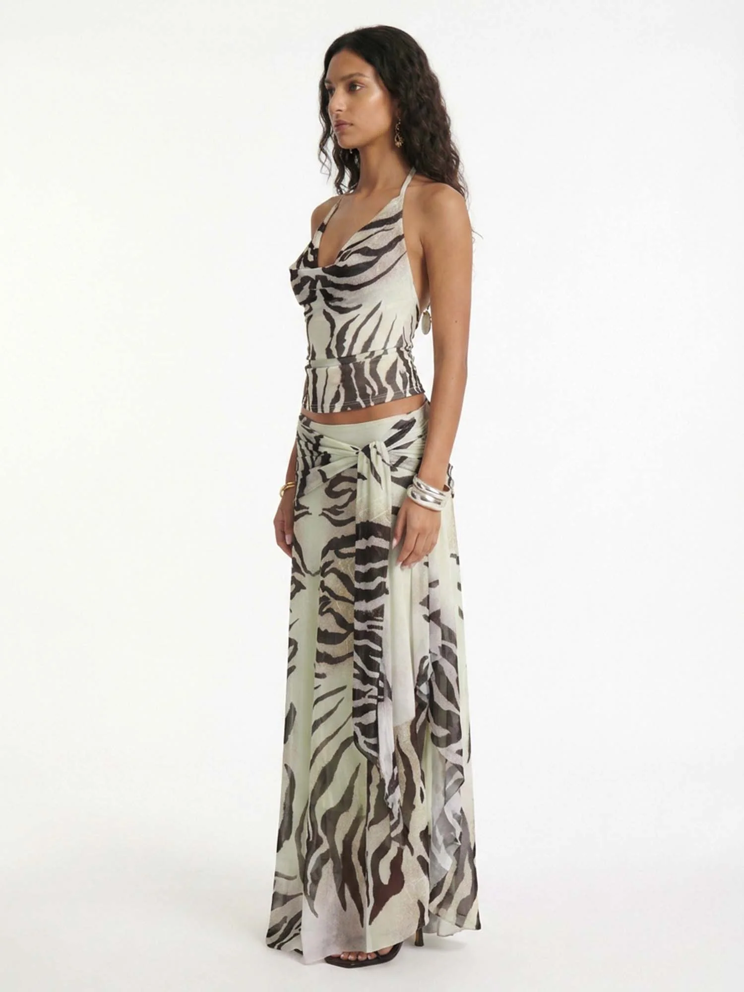 Zebra Print Halter Set