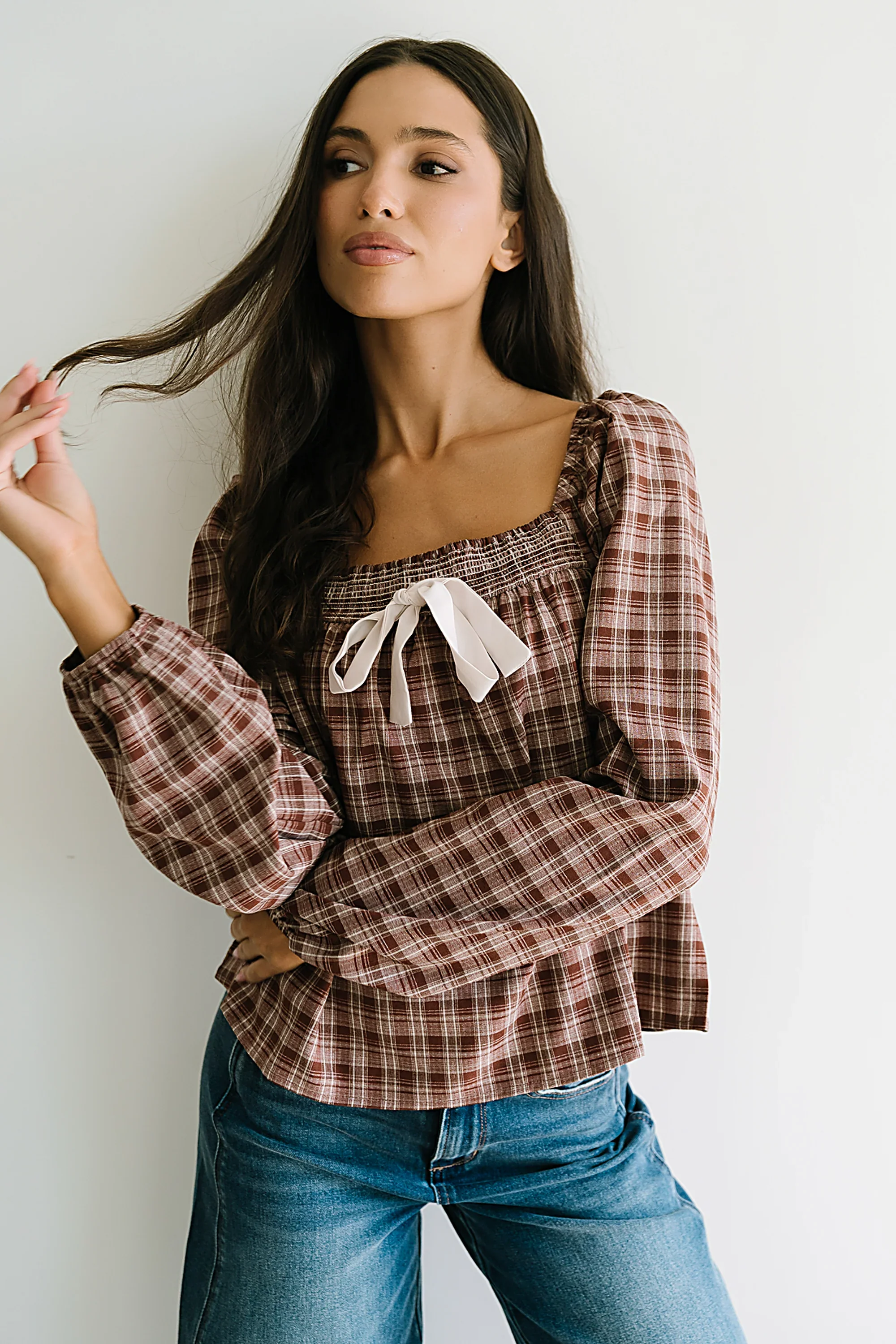 Jemma Plaid Blouse