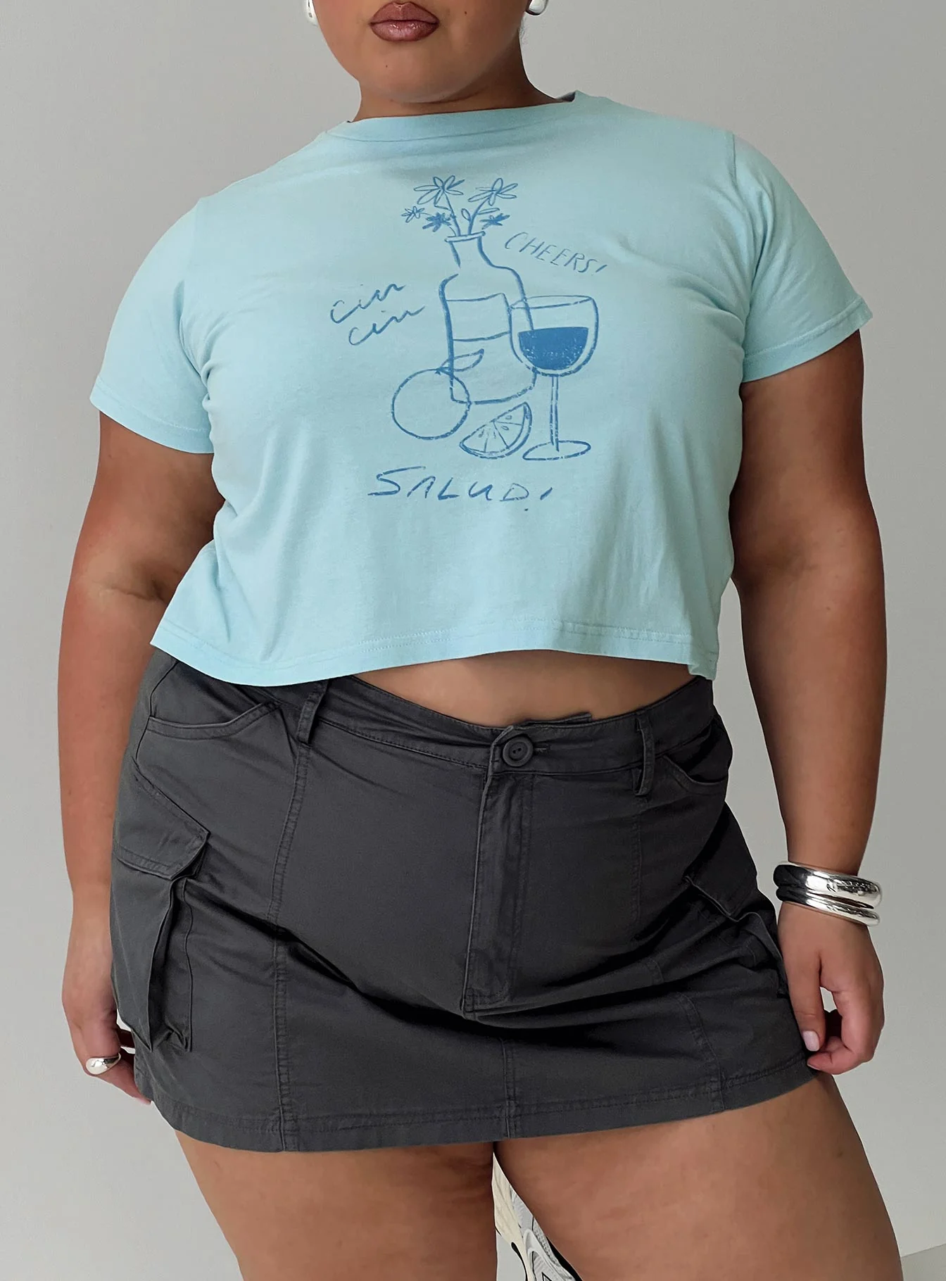 Cheers To You Tee Blue Curve