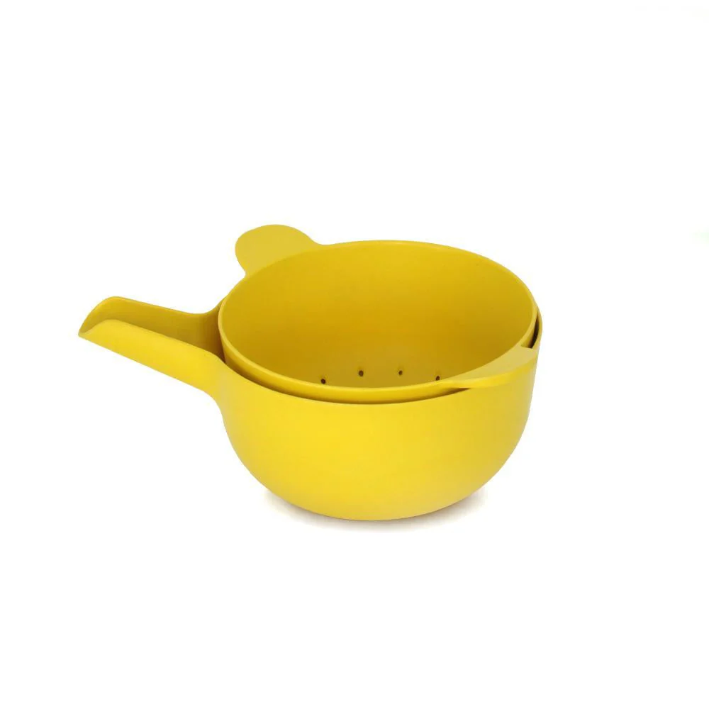 Vogeelle Small Mixing Bowl and Colander Set - Lemon