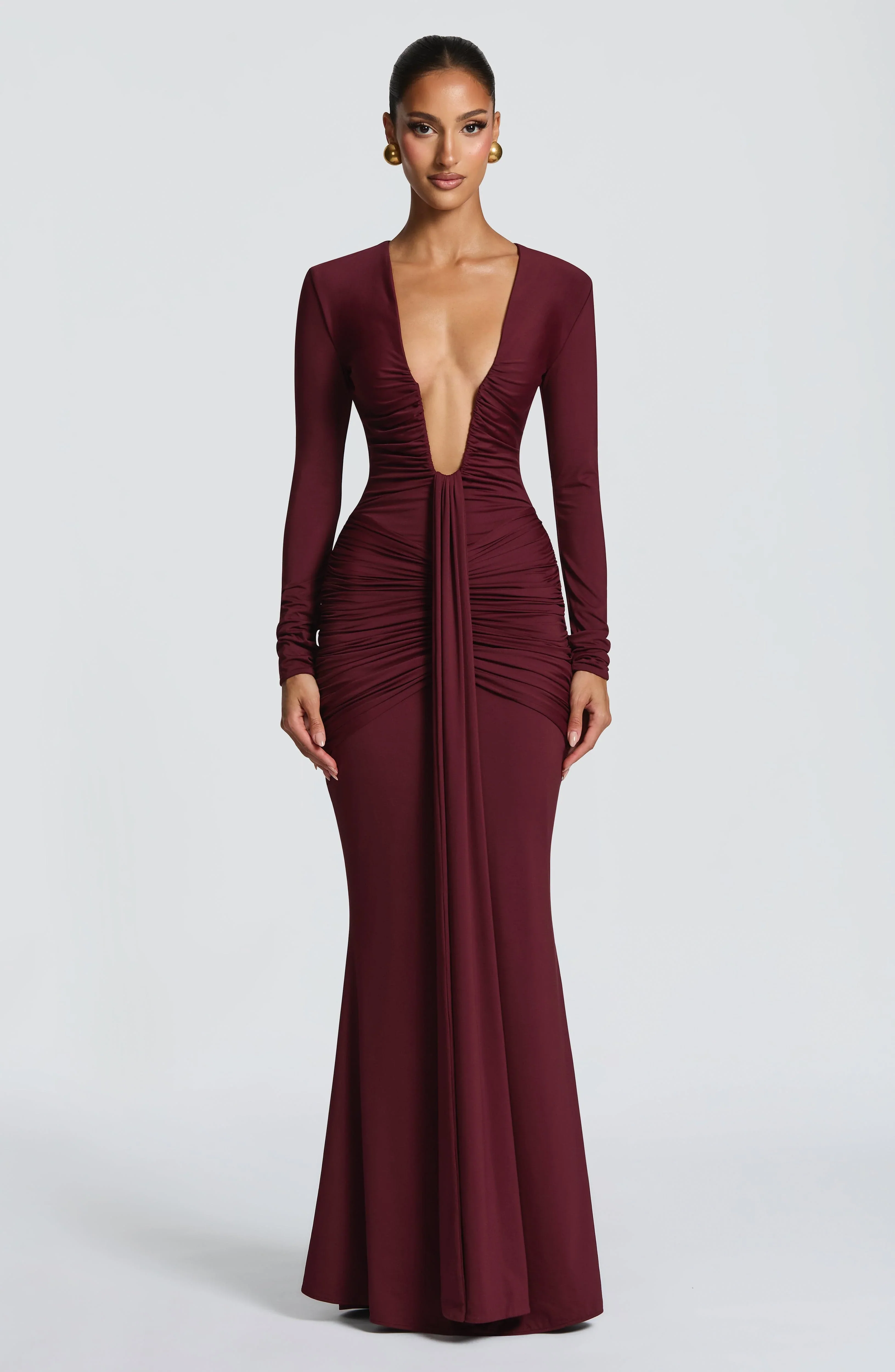 Tara Maxi Dress - Cherry Lacquer