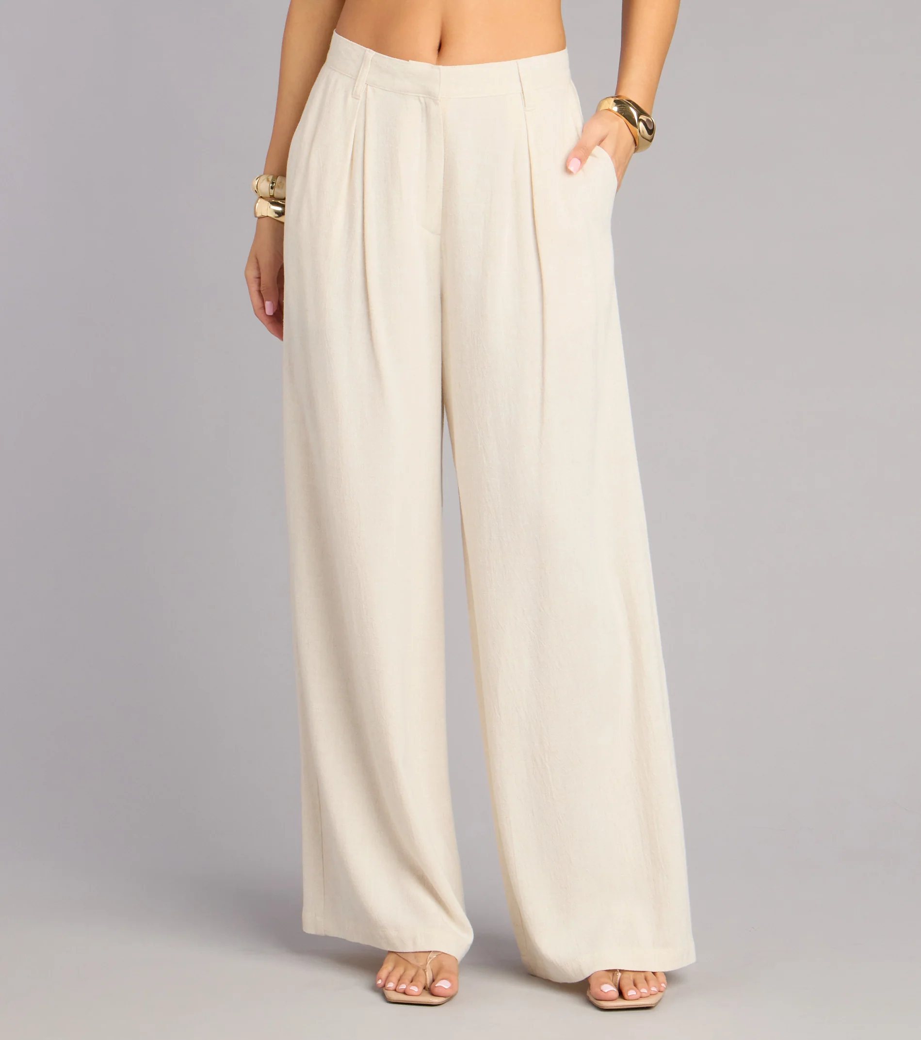Effortlessly Polished Linen-Blend Trouser Pants