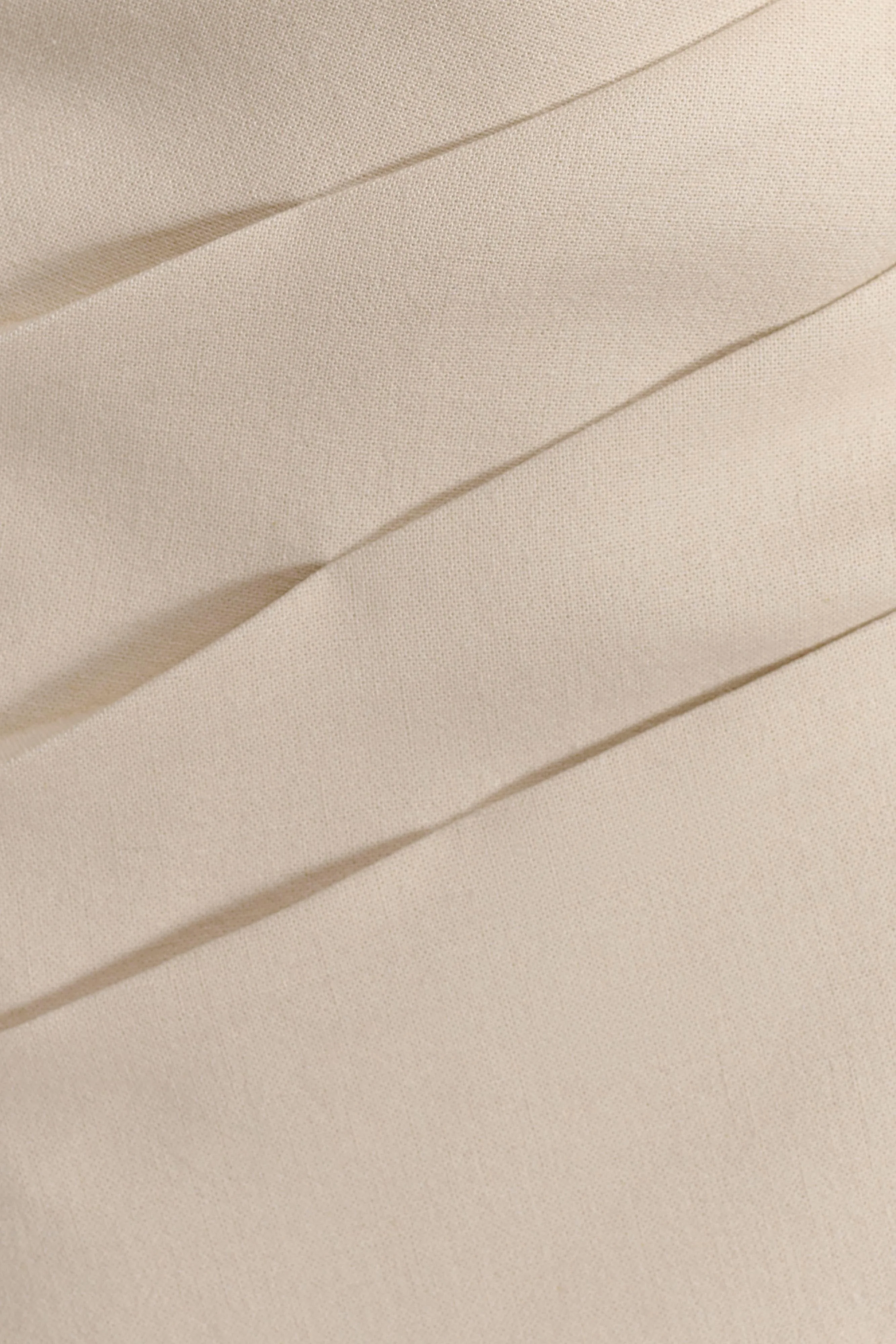 Helena One Shoulder Linen Mini Dress - Natural Beige