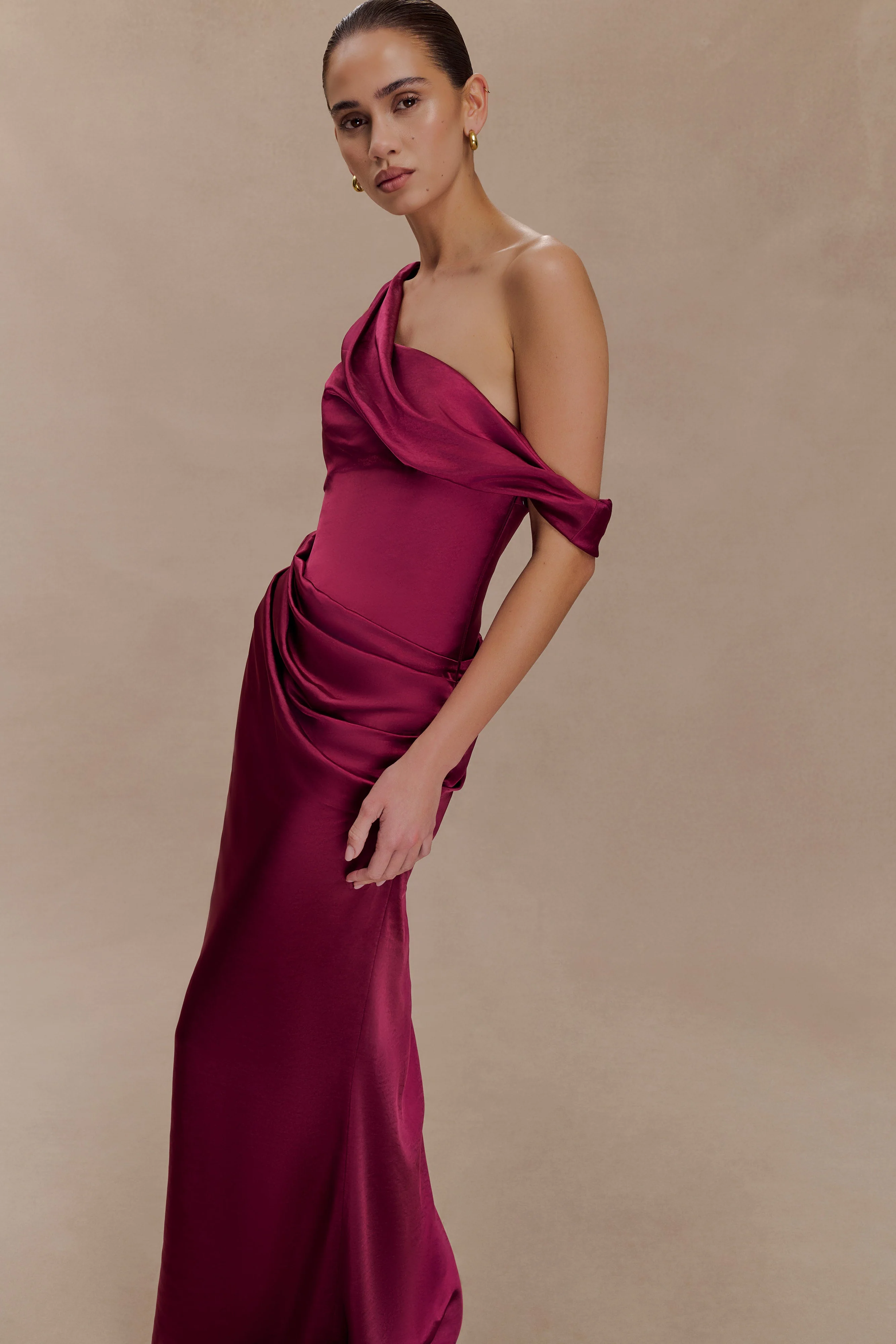 Dalia-Off-Shoulder-Satin-Maxi-Dress-Mahogany