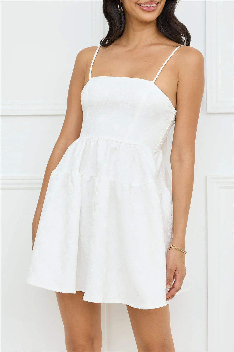 Softly Stunning Mini Dress White - luluinthesky