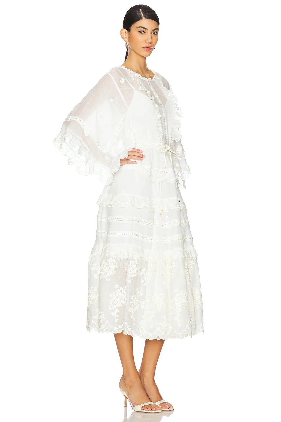 Acacia Embroidered Midi Dress