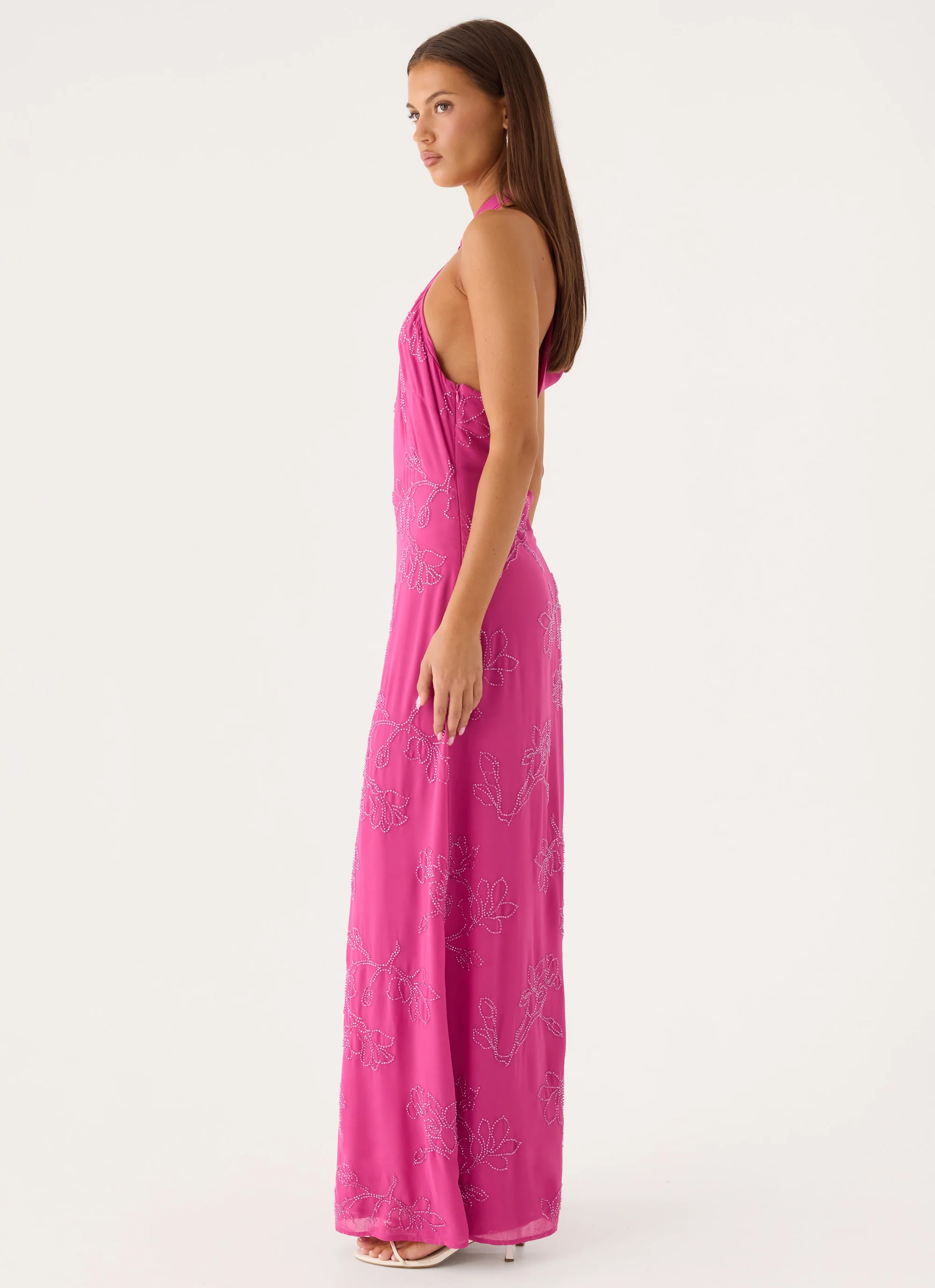 Cliffs Edge Maxi Dress - Berry Kiss