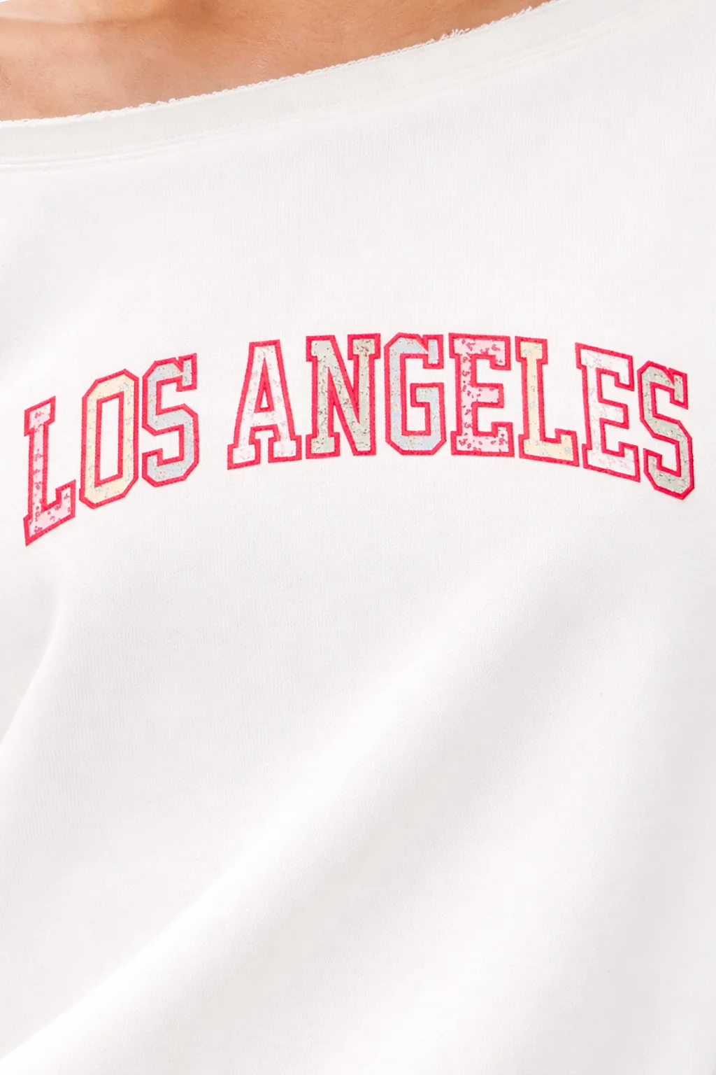 Fleece Off The Shoulder Los Angeles Sweatshirt