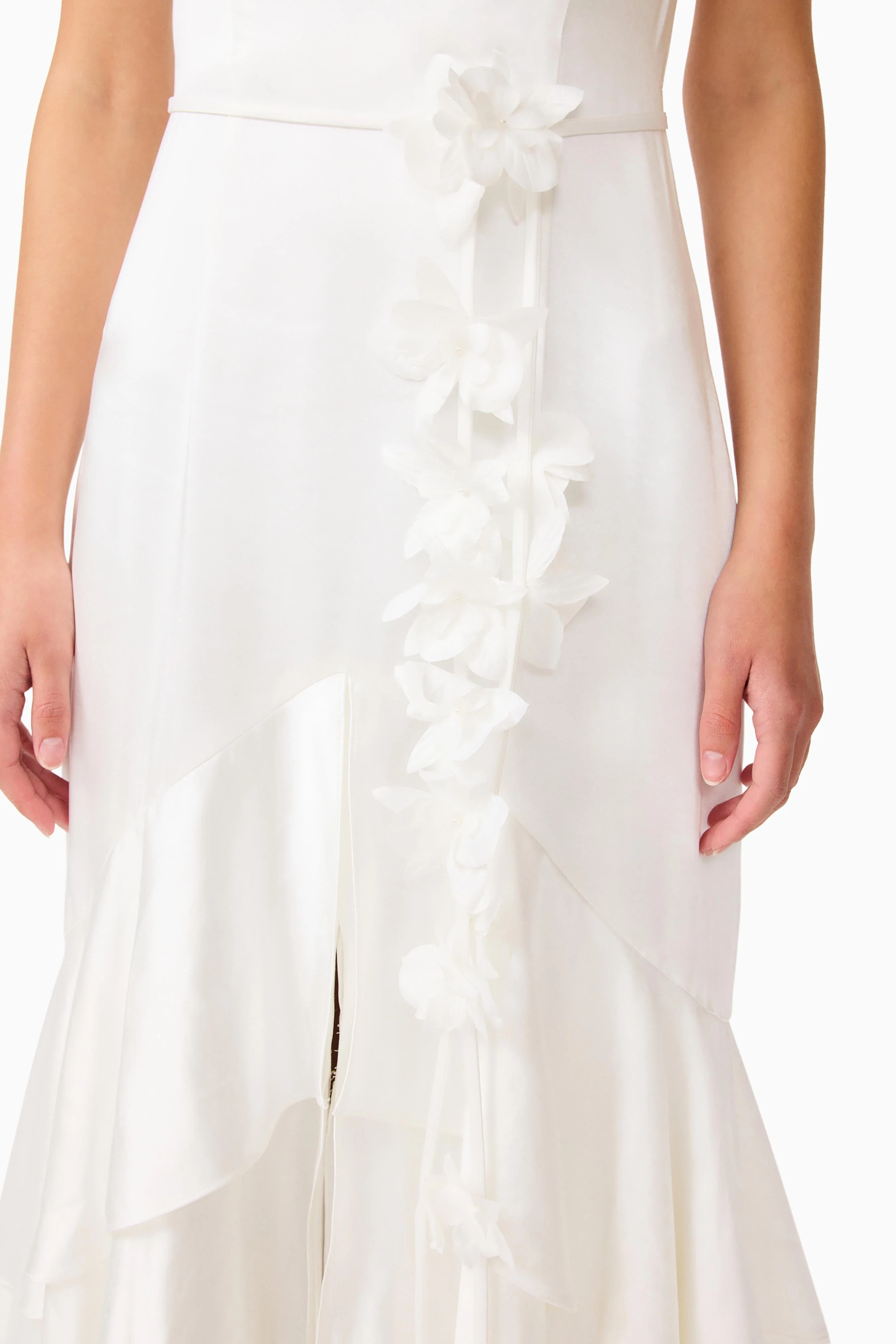 Erielle Tiered Gown in White