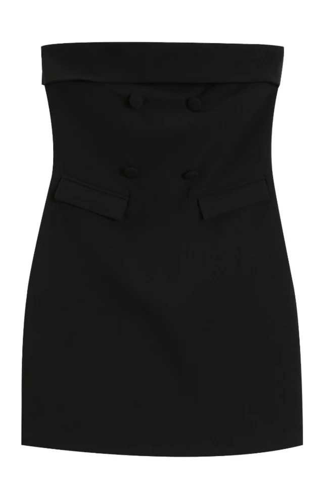 Abbie Strapless Suiting Mini Dress