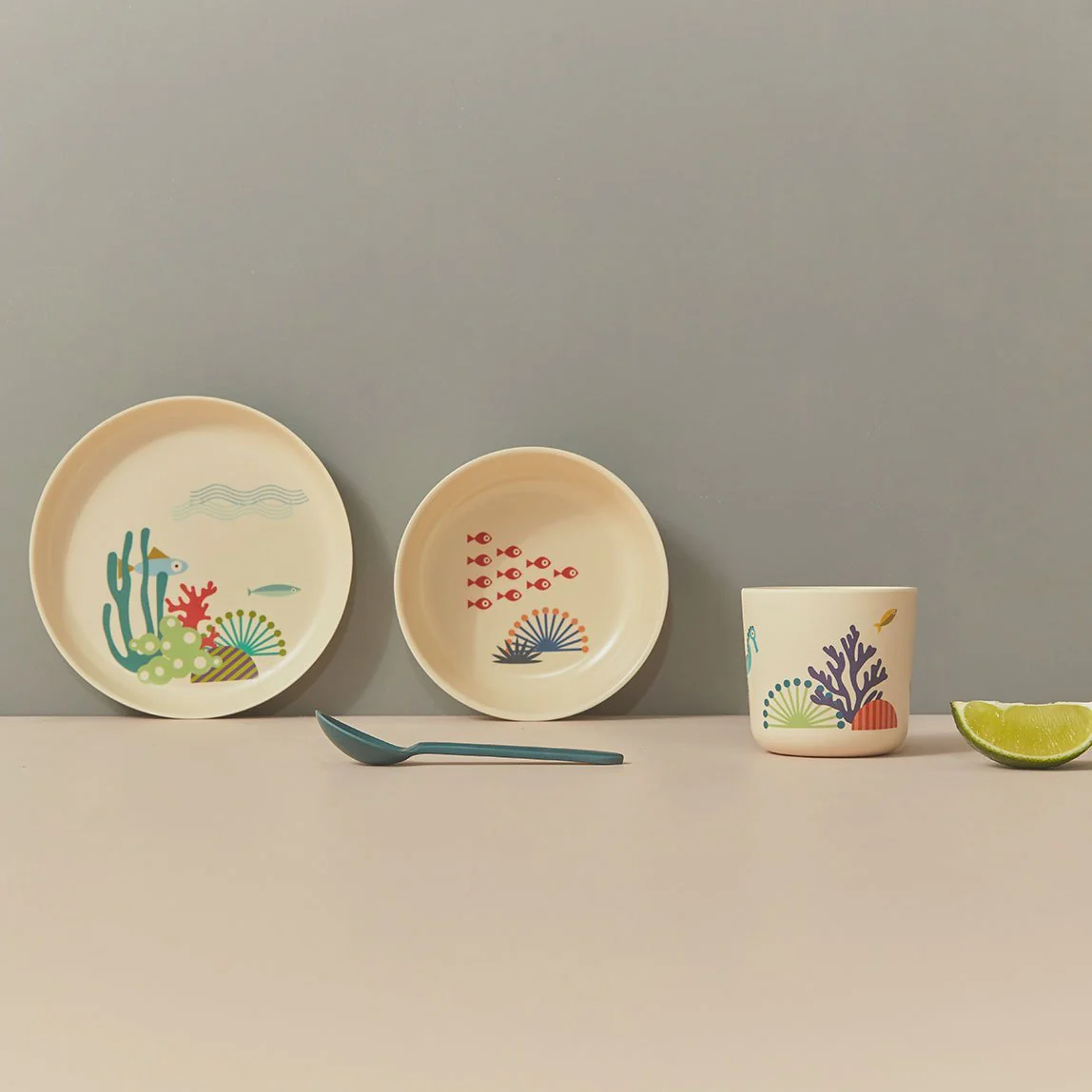 Vogeelle Illustrated Bamboo Kid Set - Sea