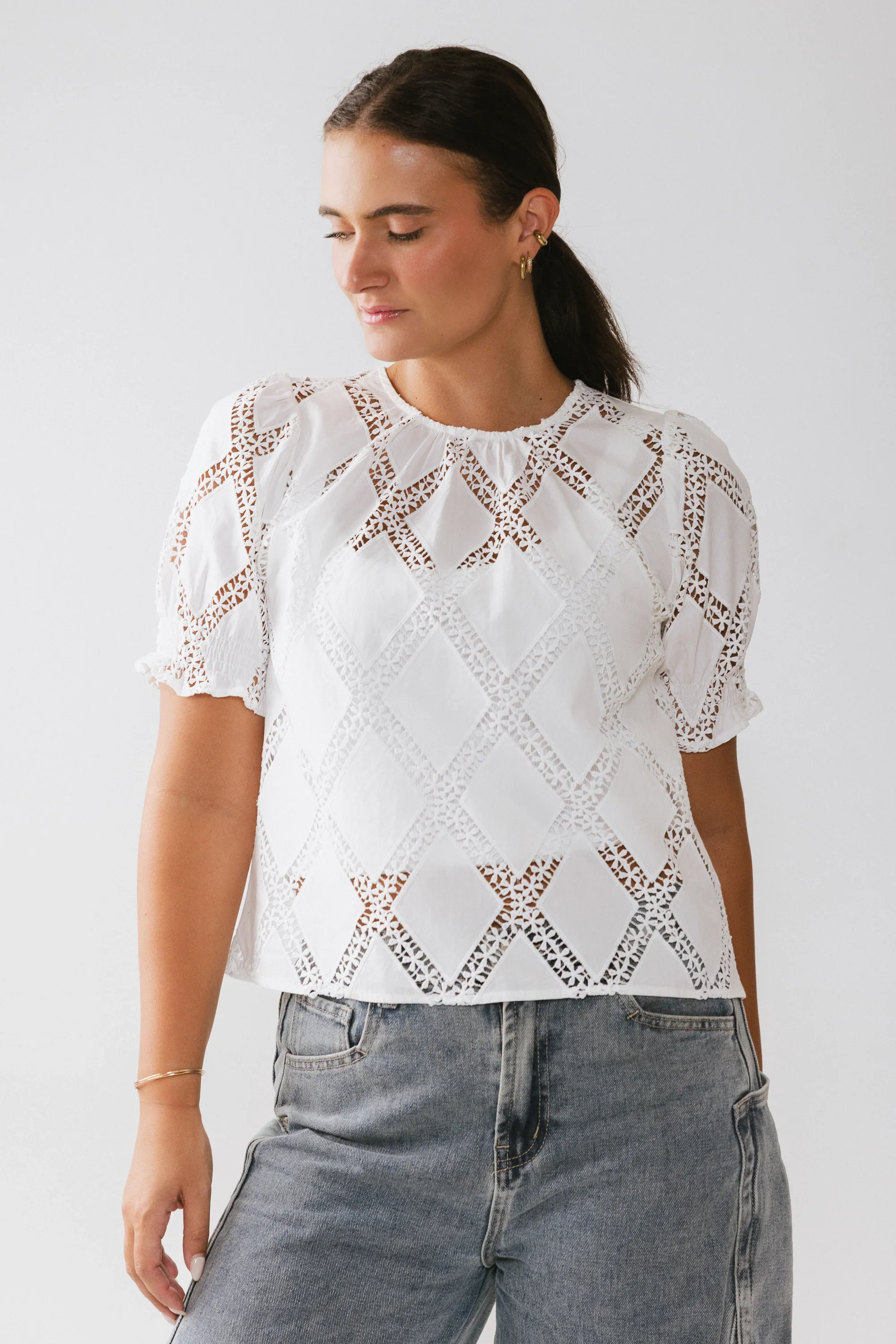 Noelle Loose Blouse in White