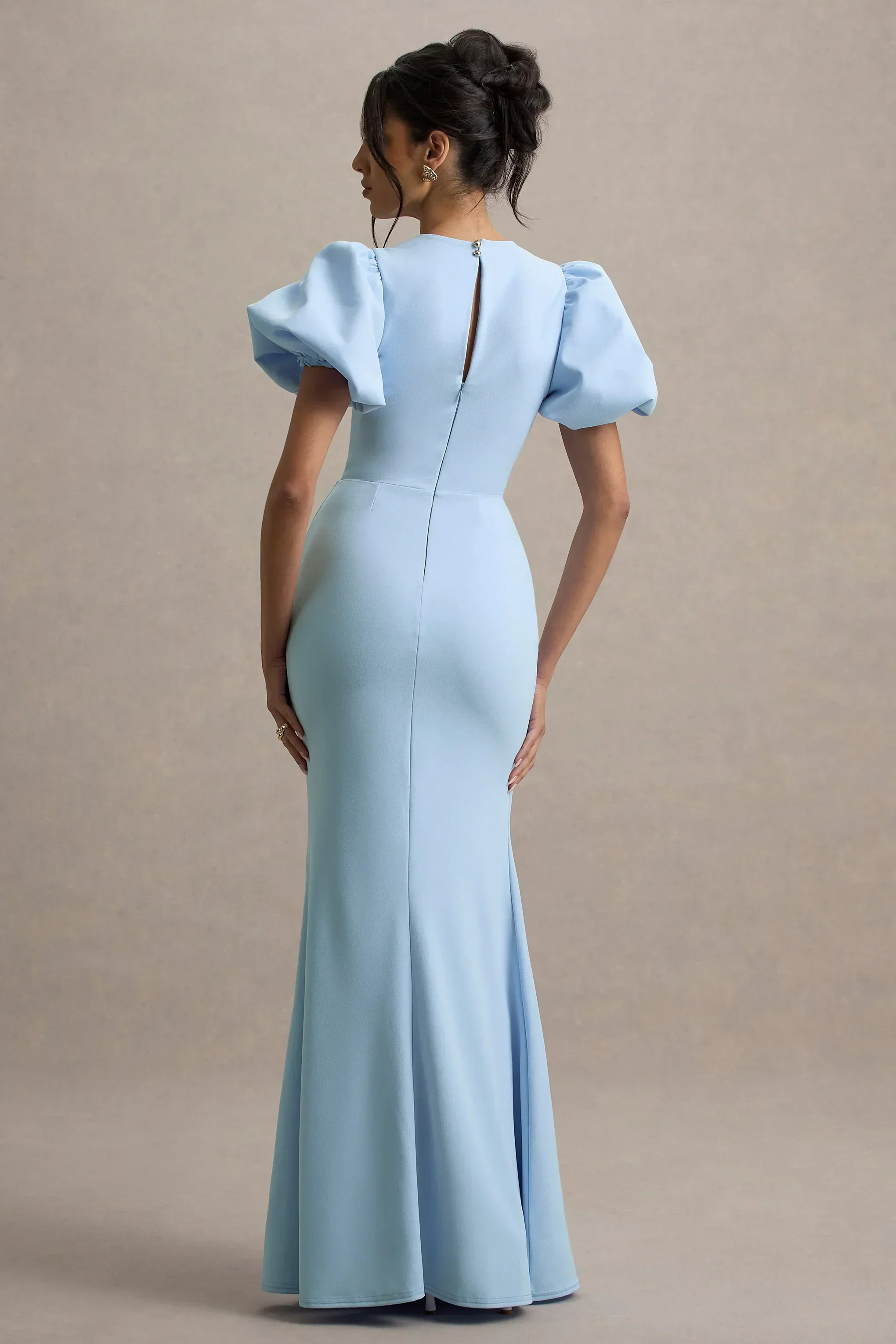 Love Letters | Powder Blue Puff-Sleeve Maxi Dress